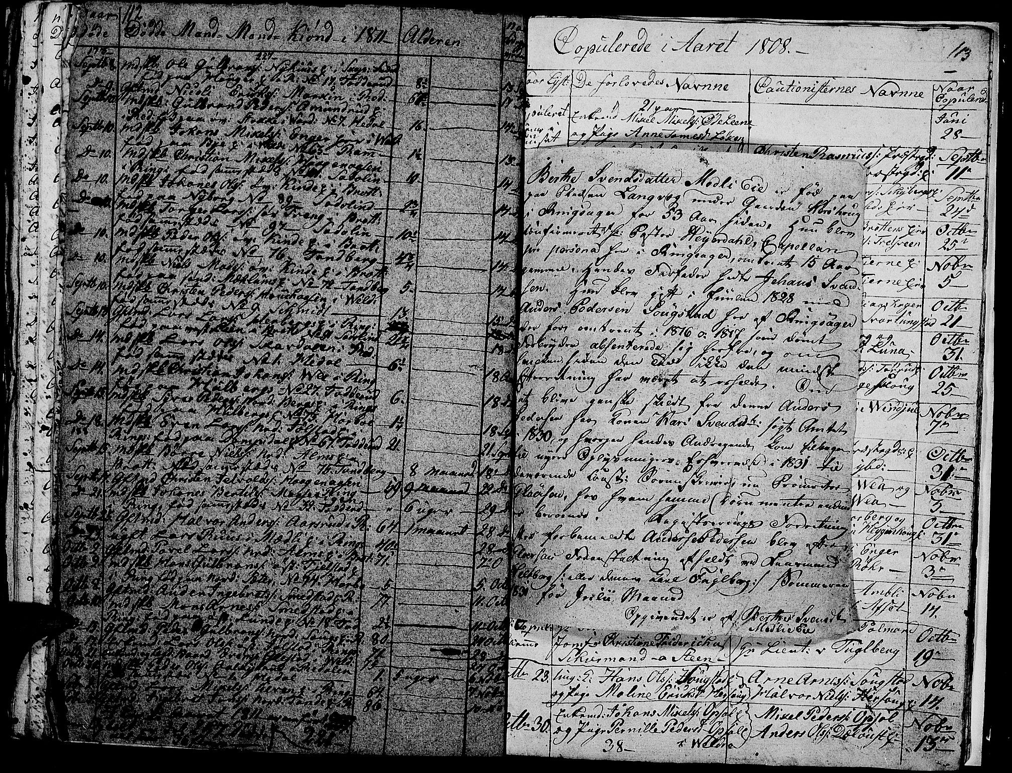 Ringsaker prestekontor, SAH/PREST-014/I/Ia/L0005/0008: Parish register draft no. 1H, 1807-1811, p. 112-113