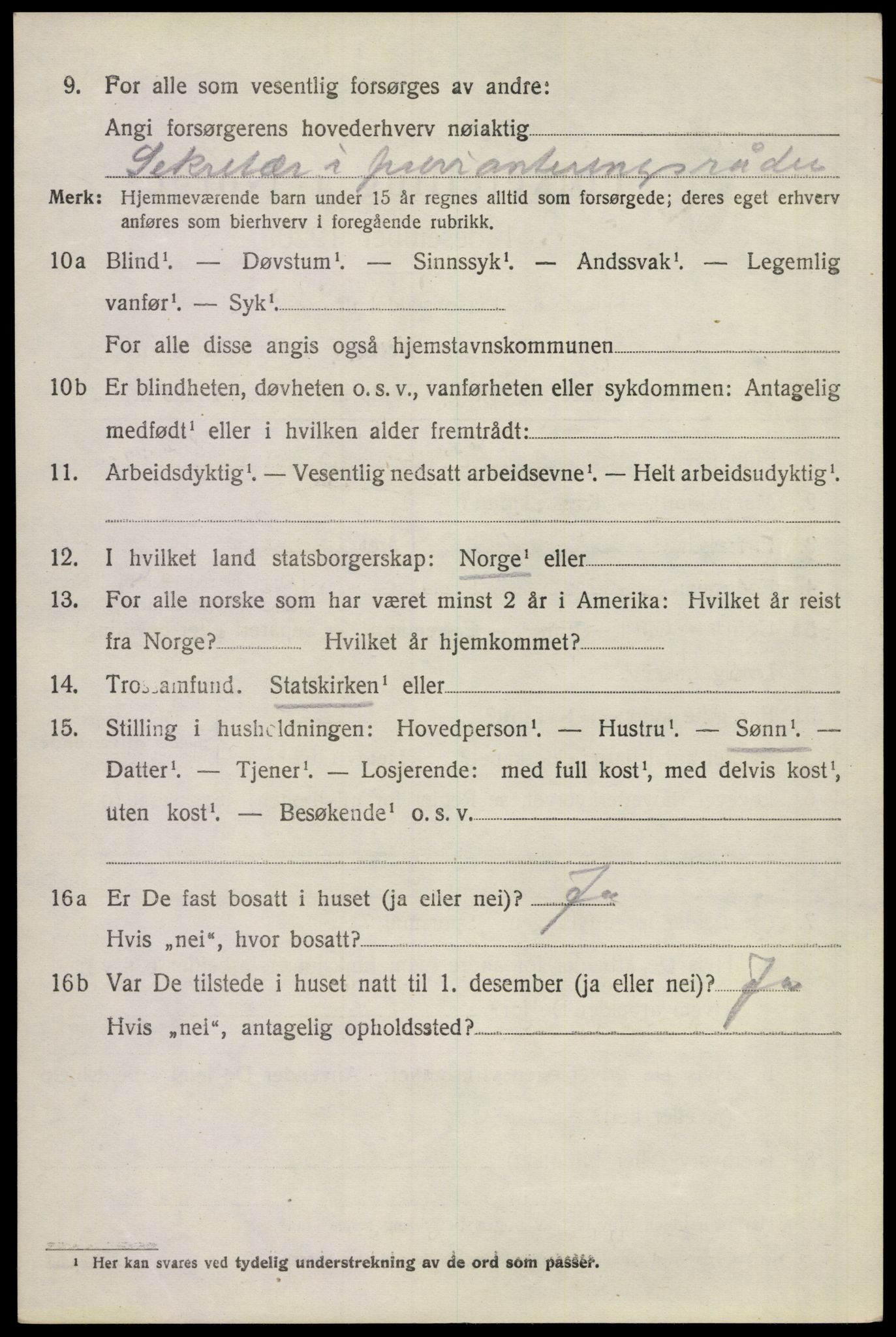 SAKO, 1920 census for Sem, 1920, p. 4304