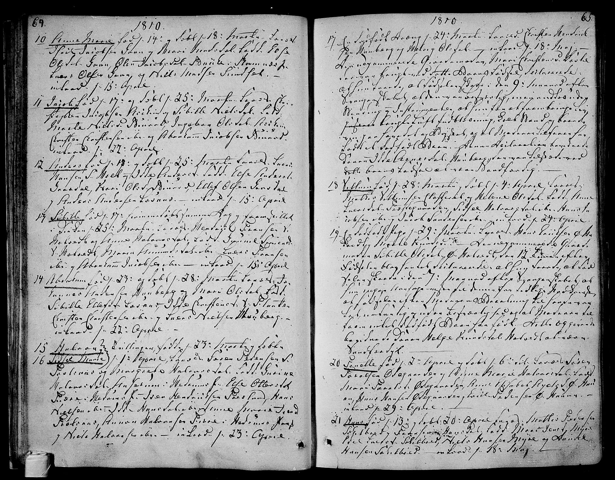 Andebu kirkebøker, AV/SAKO-A-336/F/Fa/L0003: Parish register (official) no. 3 /1, 1803-1828, p. 64-65