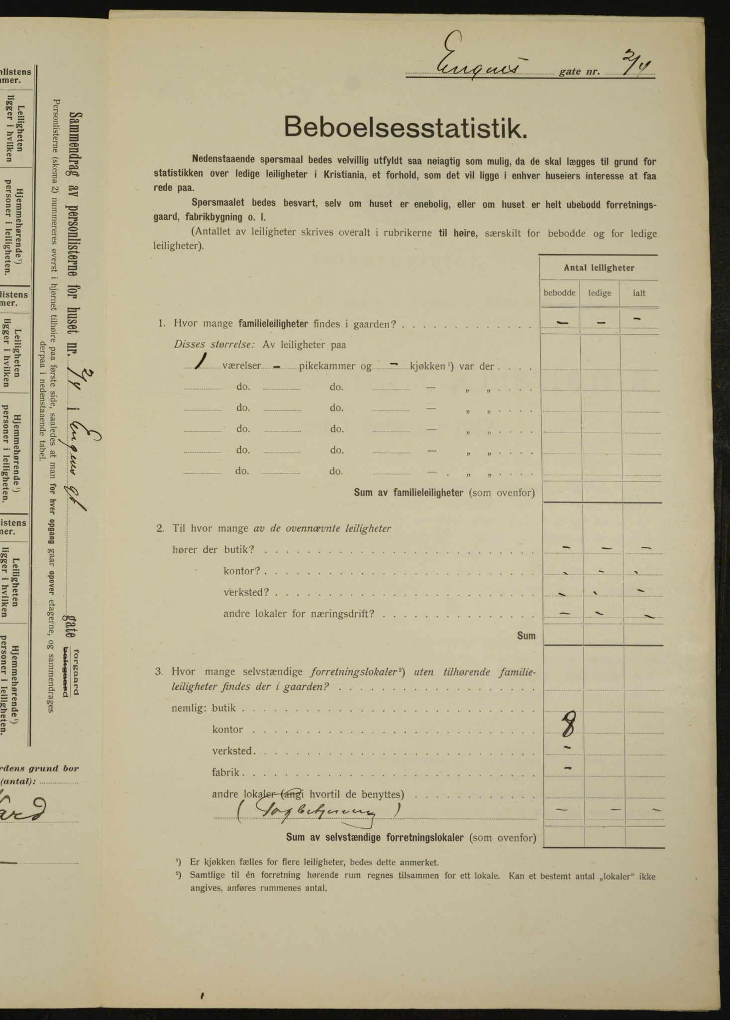 OBA, Municipal Census 1912 for Kristiania, 1912, p. 21669