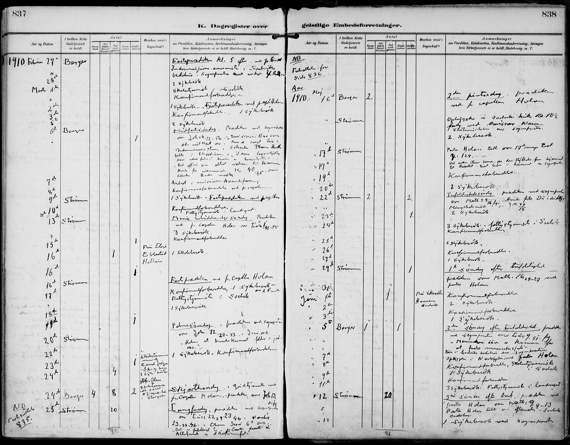 Strømm kirkebøker, AV/SAKO-A-322/F/Fa/L0005: Parish register (official) no. I 5, 1898-1919, p. 837-838