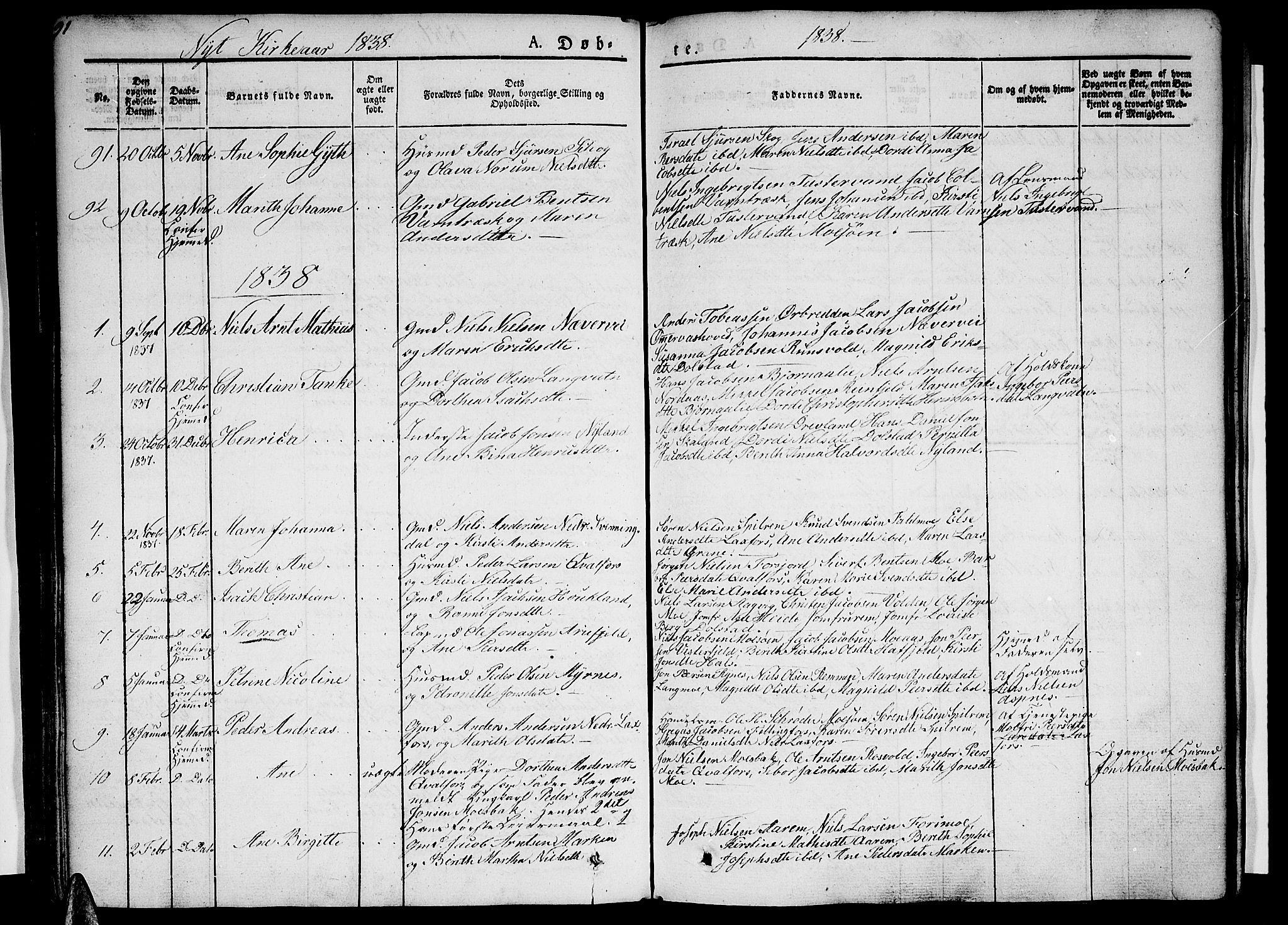 Ministerialprotokoller, klokkerbøker og fødselsregistre - Nordland, AV/SAT-A-1459/820/L0289: Parish register (official) no. 820A10, 1826-1845, p. 91