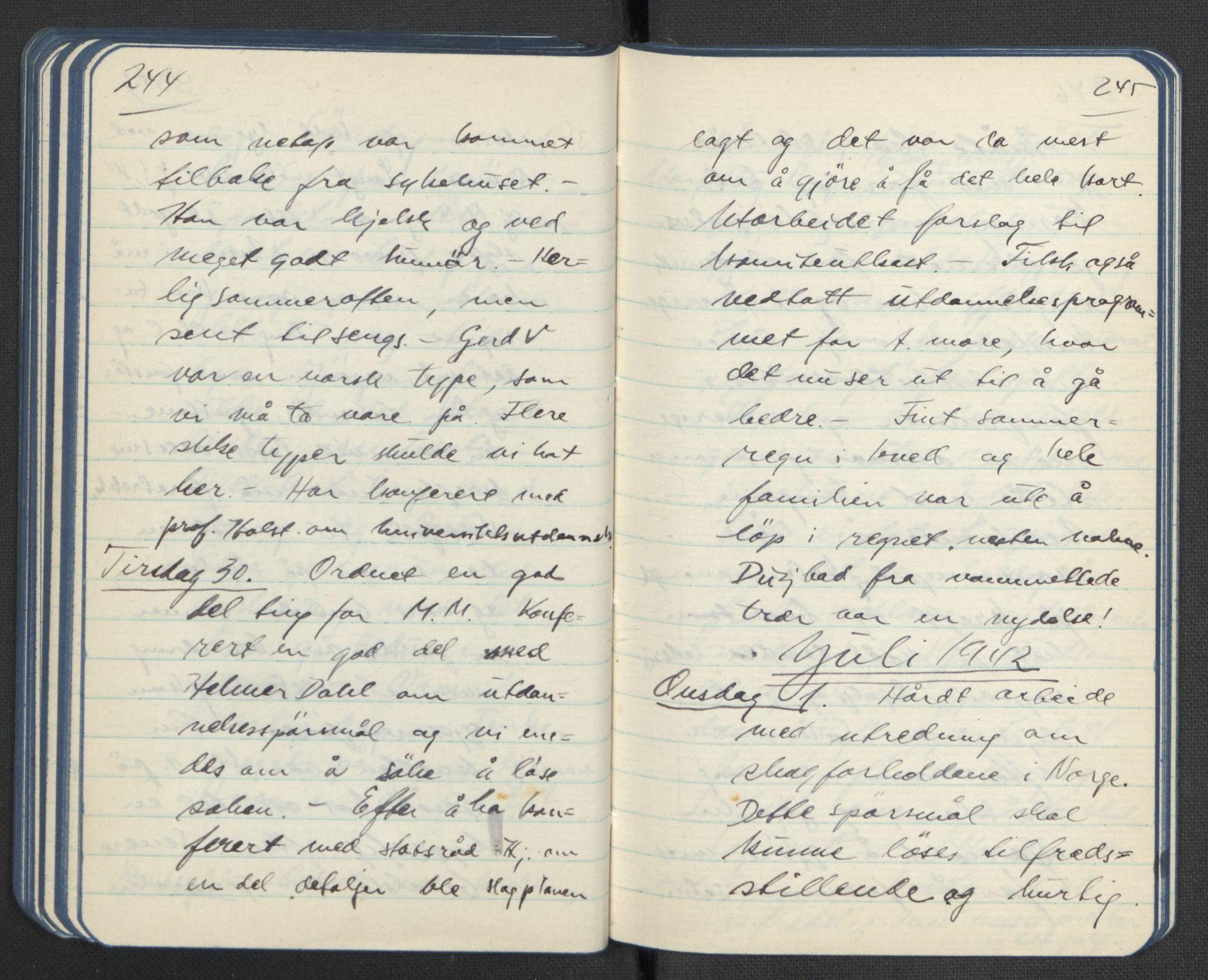 Tronstad, Leif, AV/RA-PA-0354/F/L0001: Dagbøker, 1941-1945, p. 206