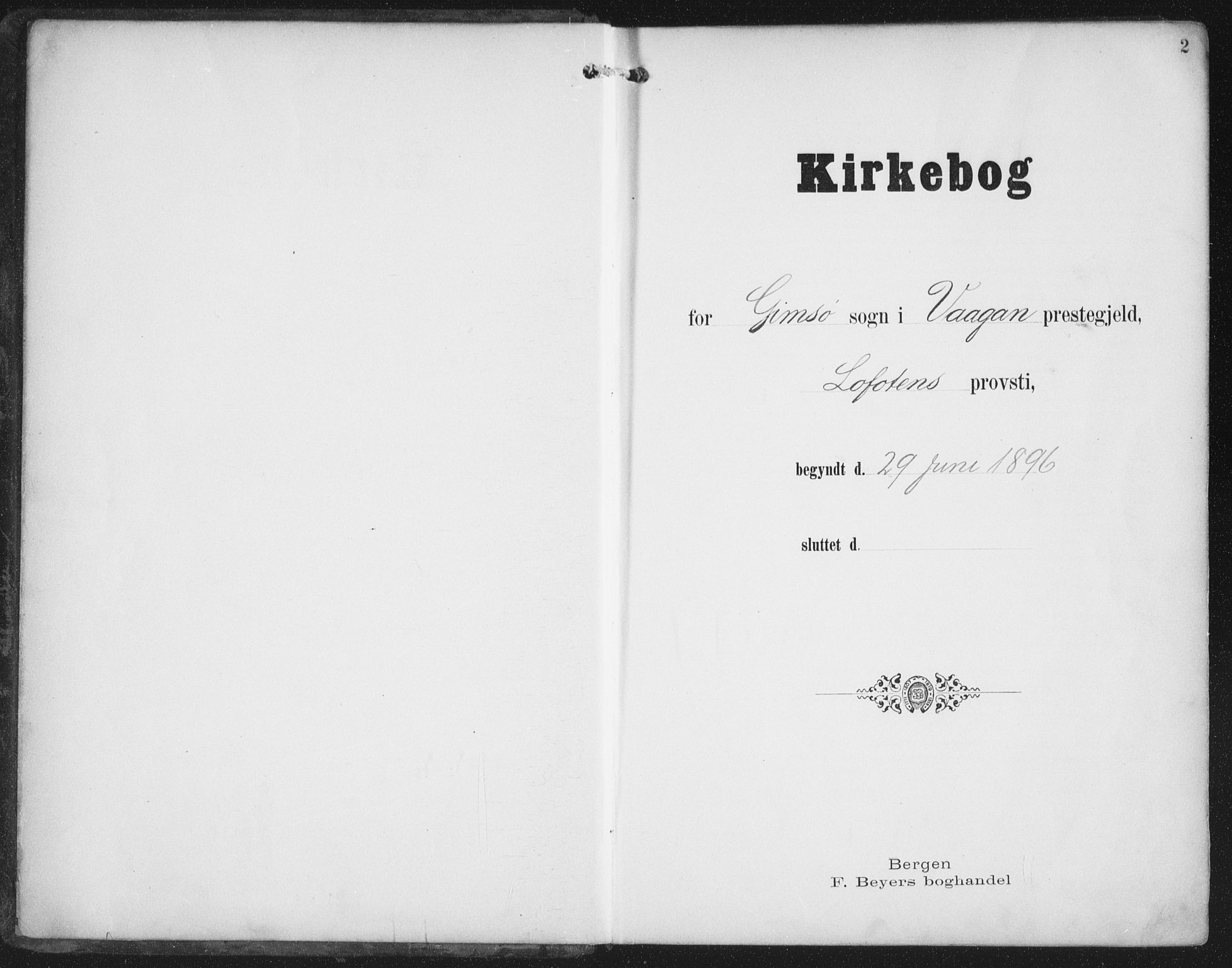 Ministerialprotokoller, klokkerbøker og fødselsregistre - Nordland, AV/SAT-A-1459/876/L1098: Parish register (official) no. 876A04, 1896-1915, p. 2