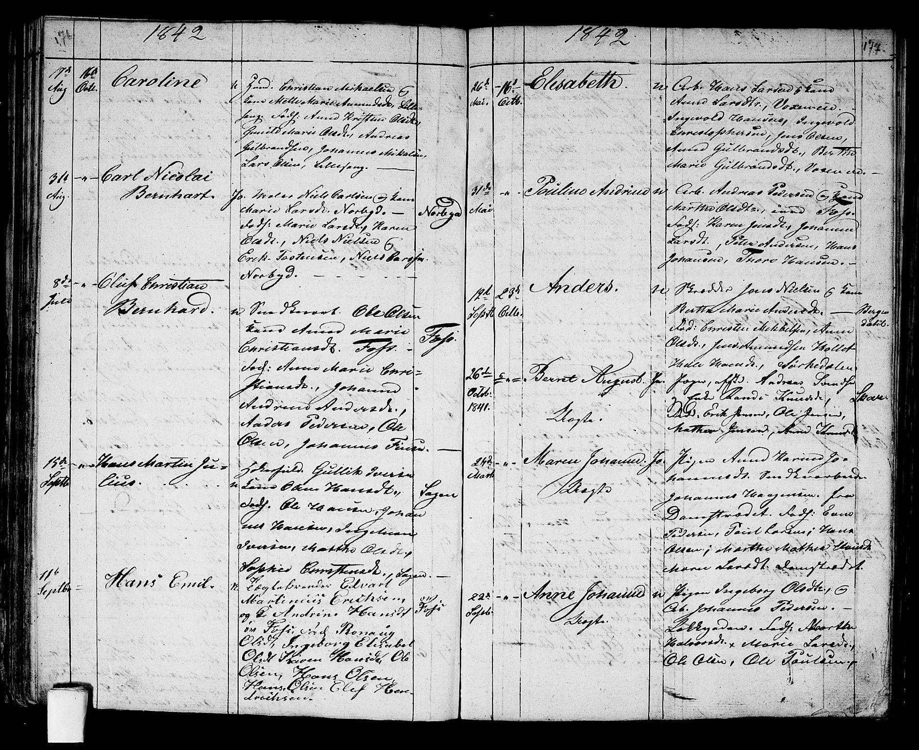 Aker prestekontor kirkebøker, SAO/A-10861/G/L0007: Parish register (copy) no. 7, 1838-1846, p. 176-177