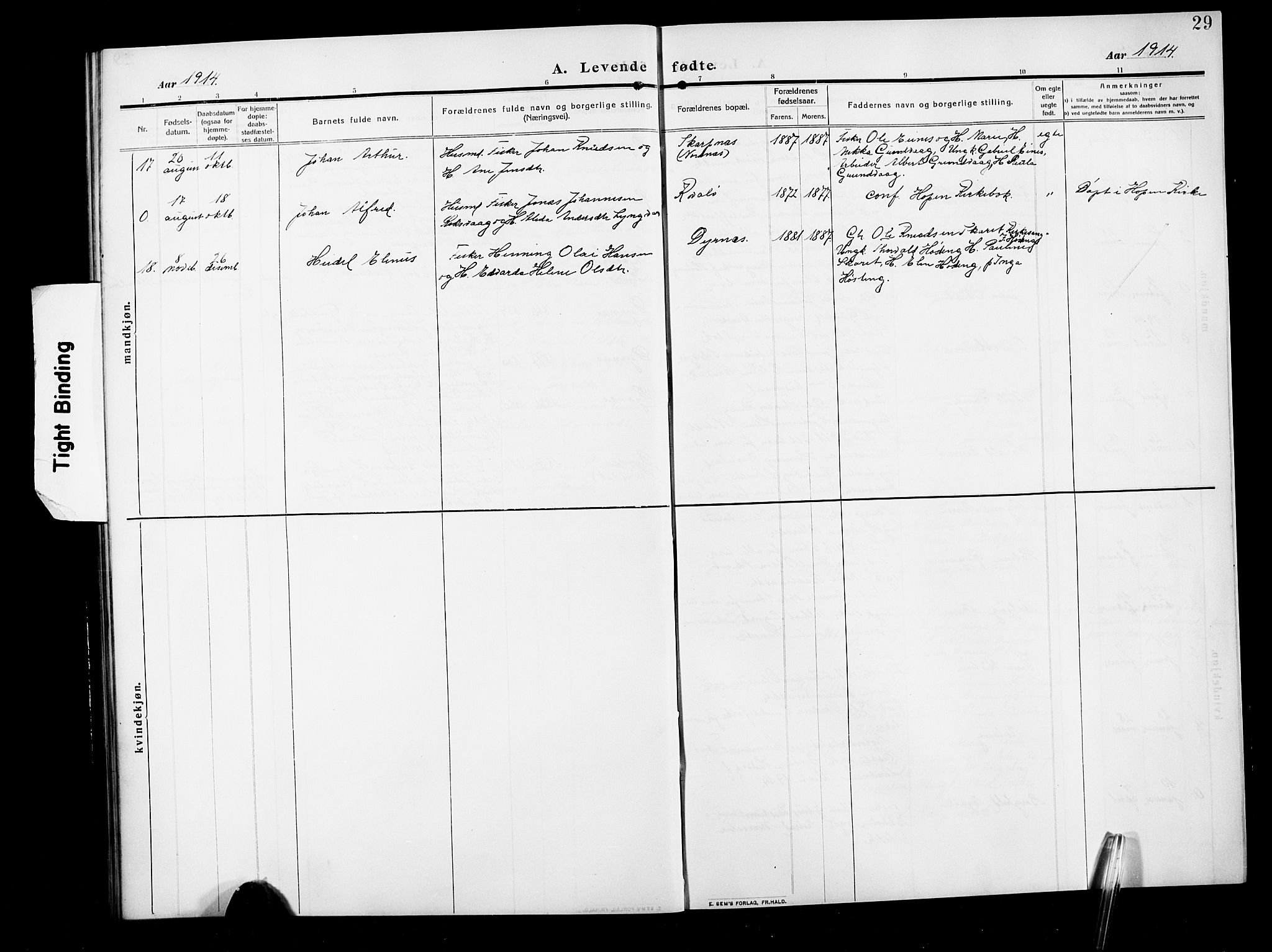 Ministerialprotokoller, klokkerbøker og fødselsregistre - Møre og Romsdal, AV/SAT-A-1454/582/L0949: Parish register (copy) no. 582C01, 1909-1925, p. 29