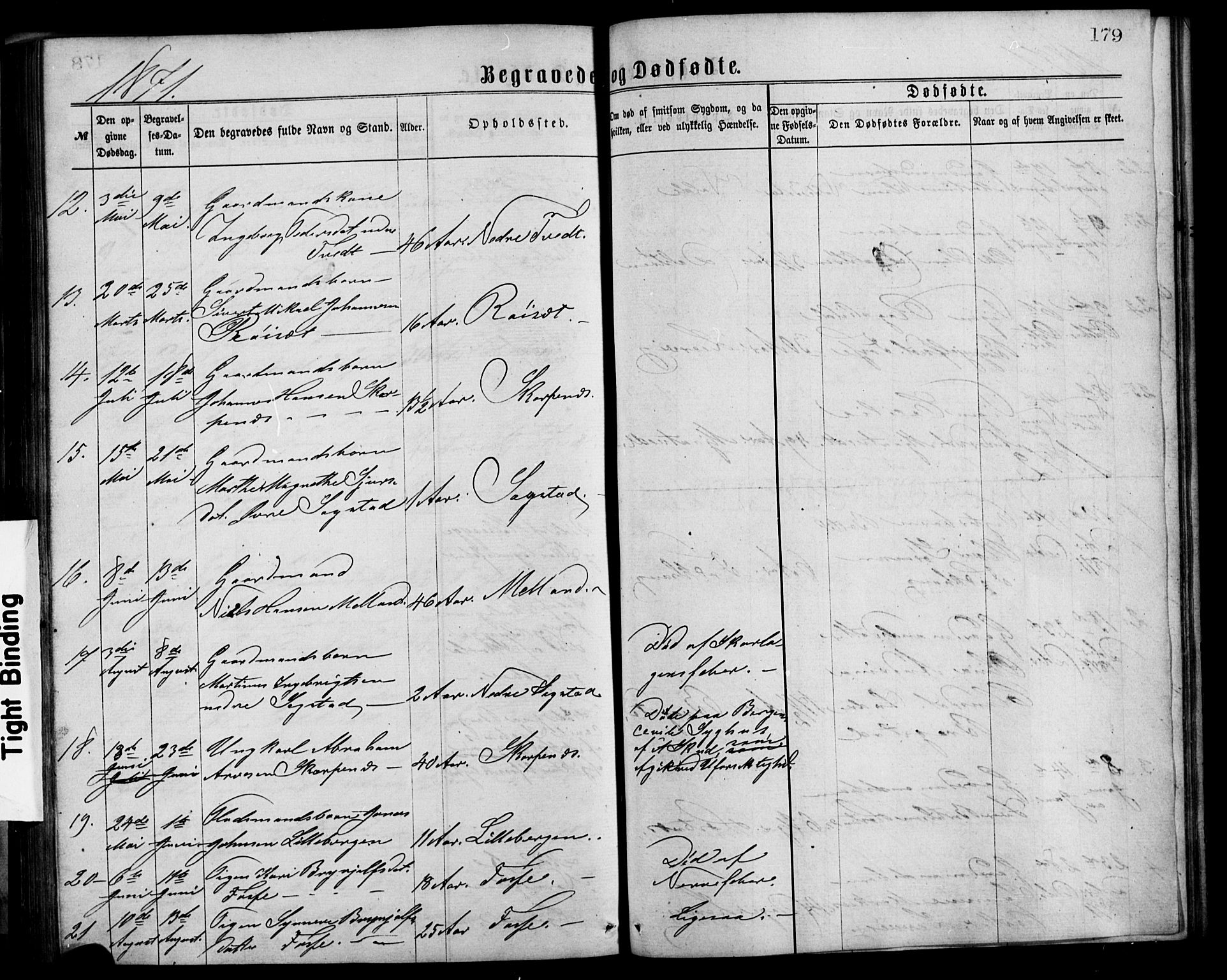 Alversund Sokneprestembete, SAB/A-73901/H/Ha/Hab: Parish register (copy) no. C 2, 1867-1880, p. 179