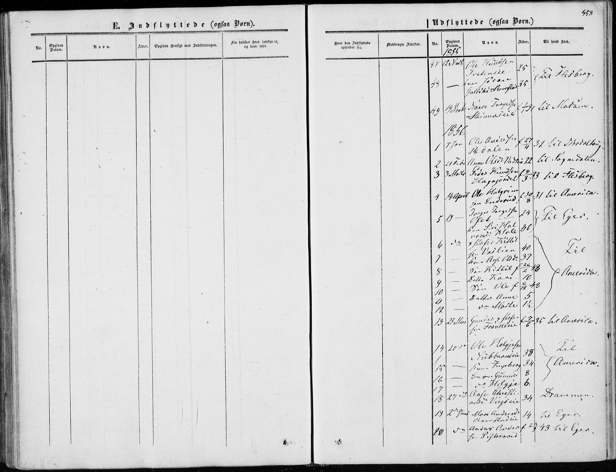 Sigdal kirkebøker, AV/SAKO-A-245/F/Fa/L0008: Parish register (official) no. I 8, 1850-1859, p. 458