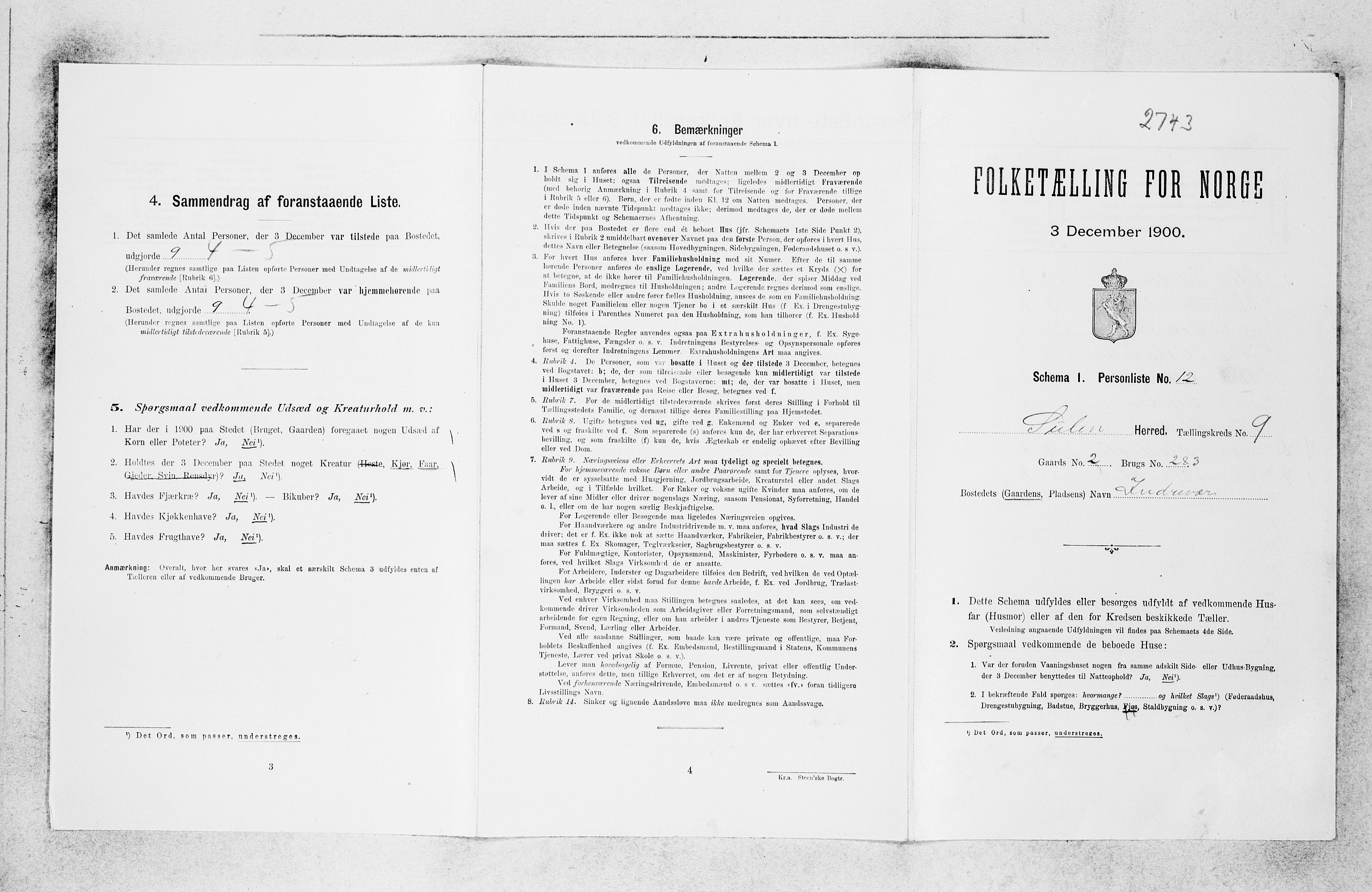 SAB, 1900 census for Solund, 1900, p. 590