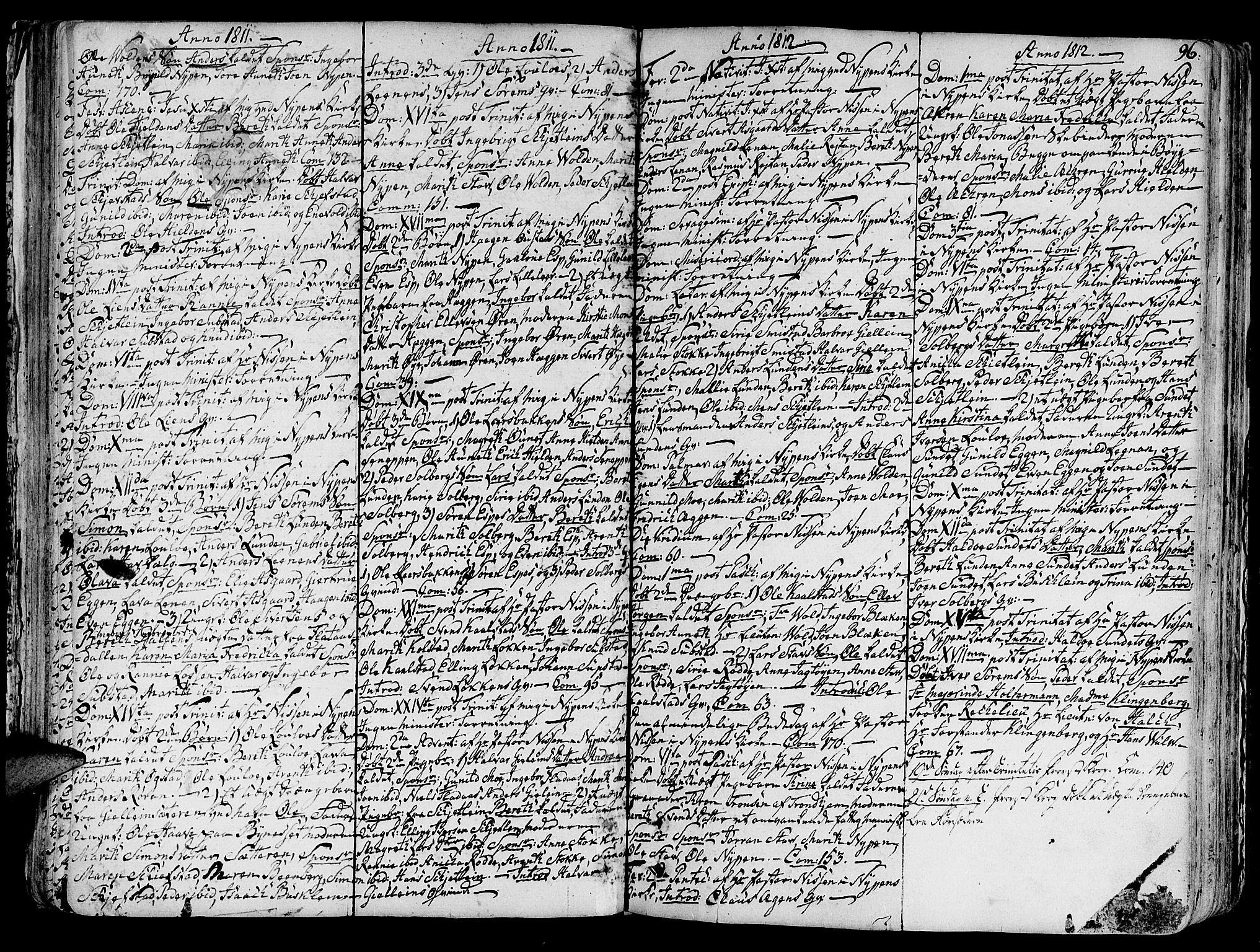 Ministerialprotokoller, klokkerbøker og fødselsregistre - Sør-Trøndelag, SAT/A-1456/691/L1063: Parish register (official) no. 691A02 /3, 1768-1815, p. 96