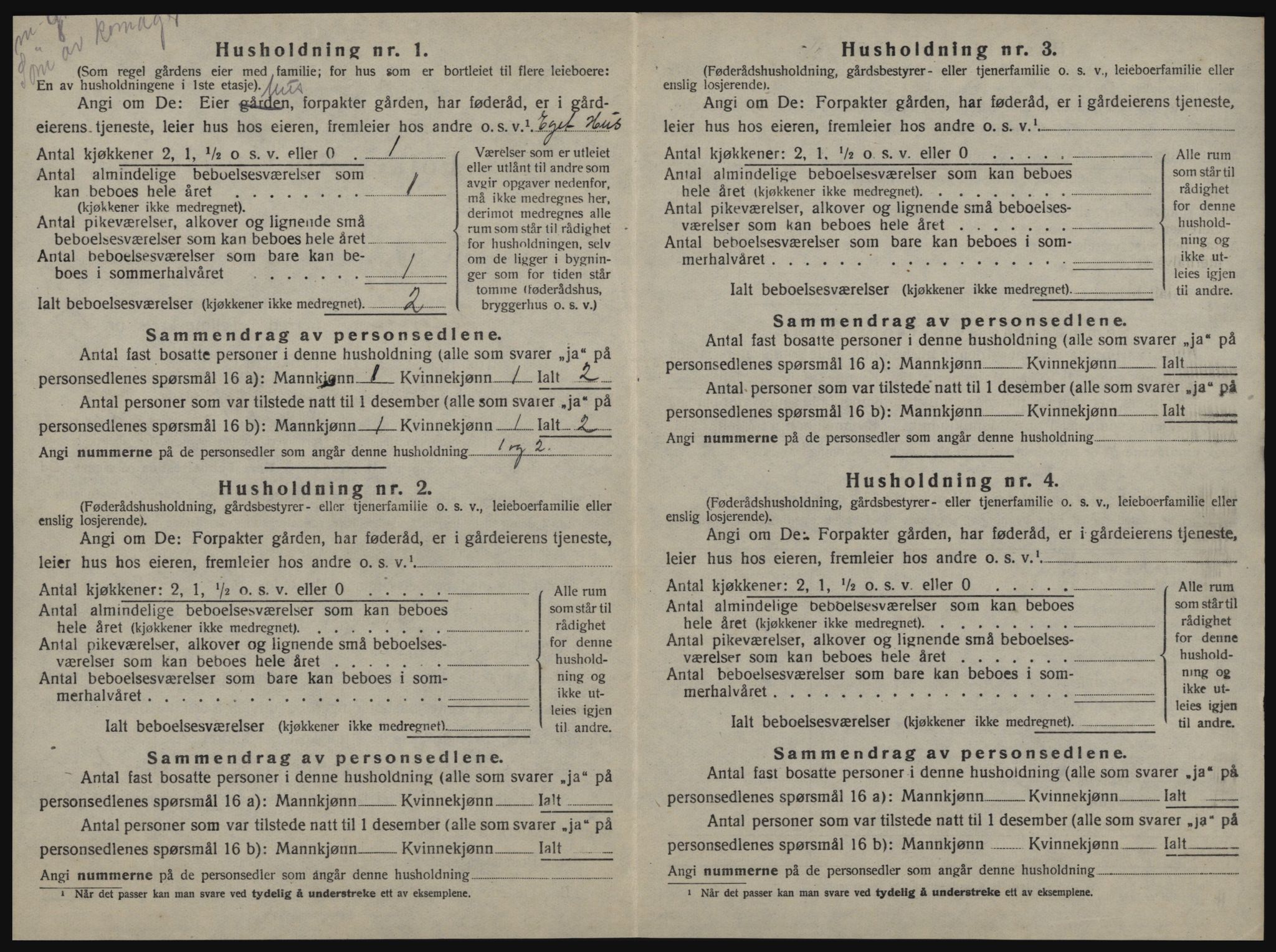 SAT, 1920 census for Hegra, 1920, p. 45