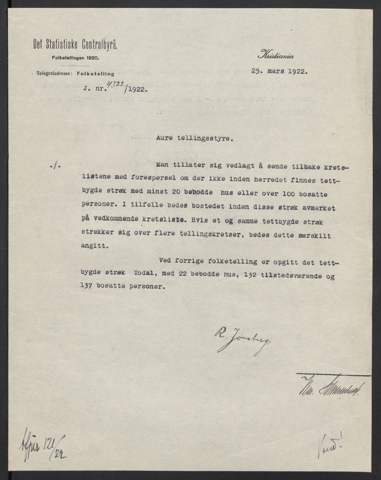 SAT, 1920 census for Aure, 1920, p. 3