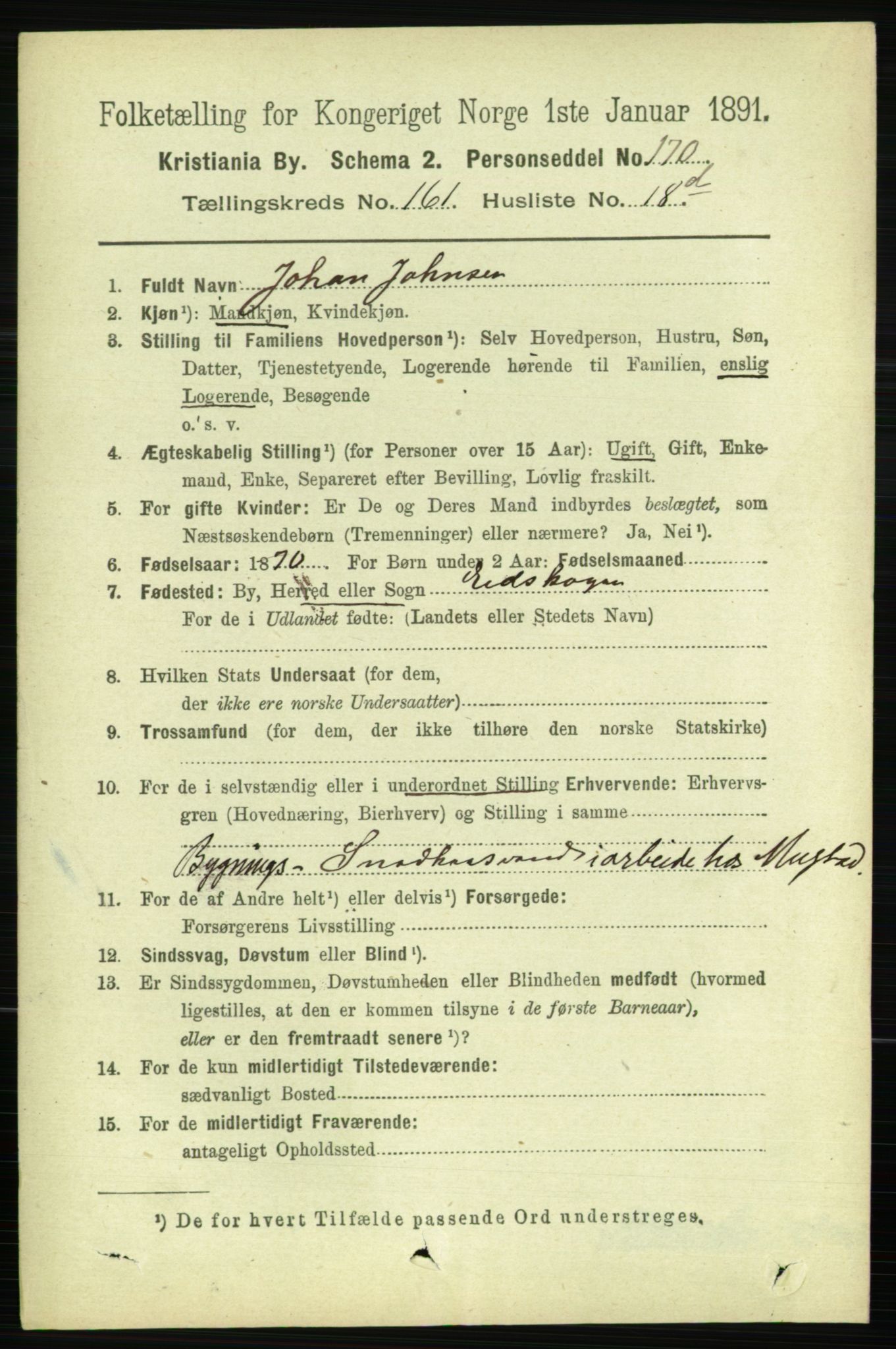 RA, 1891 census for 0301 Kristiania, 1891, p. 92123