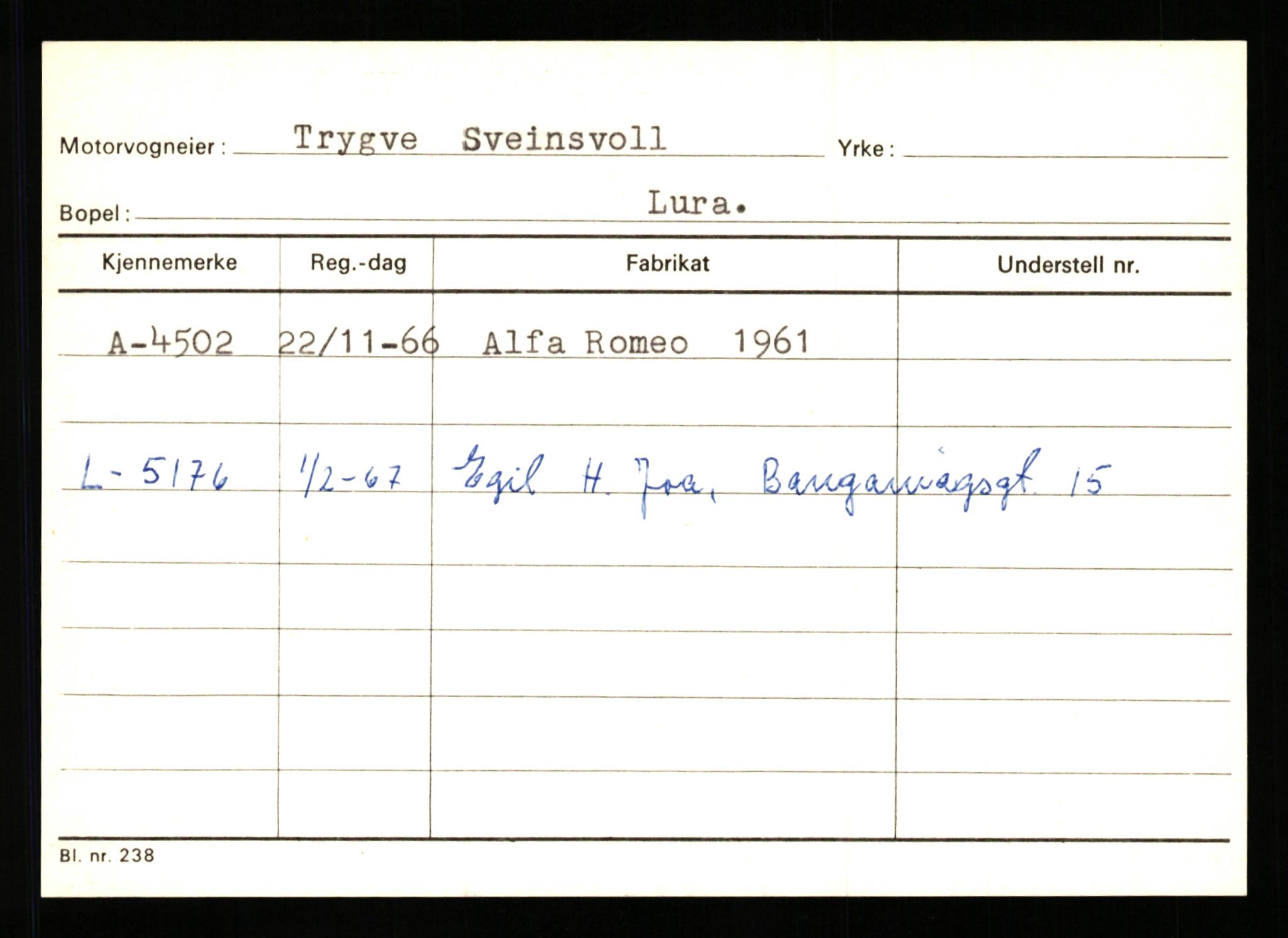 Stavanger trafikkstasjon, SAST/A-101942/0/G/L0001: Registreringsnummer: 0 - 5782, 1930-1971, p. 2751