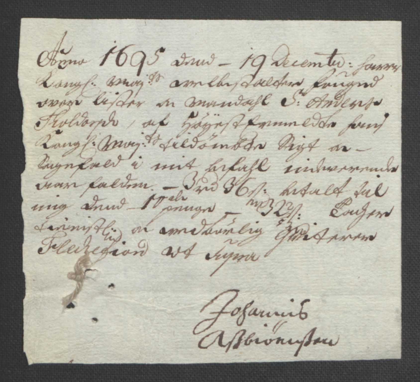 Rentekammeret inntil 1814, Reviderte regnskaper, Fogderegnskap, AV/RA-EA-4092/R43/L2545: Fogderegnskap Lista og Mandal, 1694-1695, p. 367