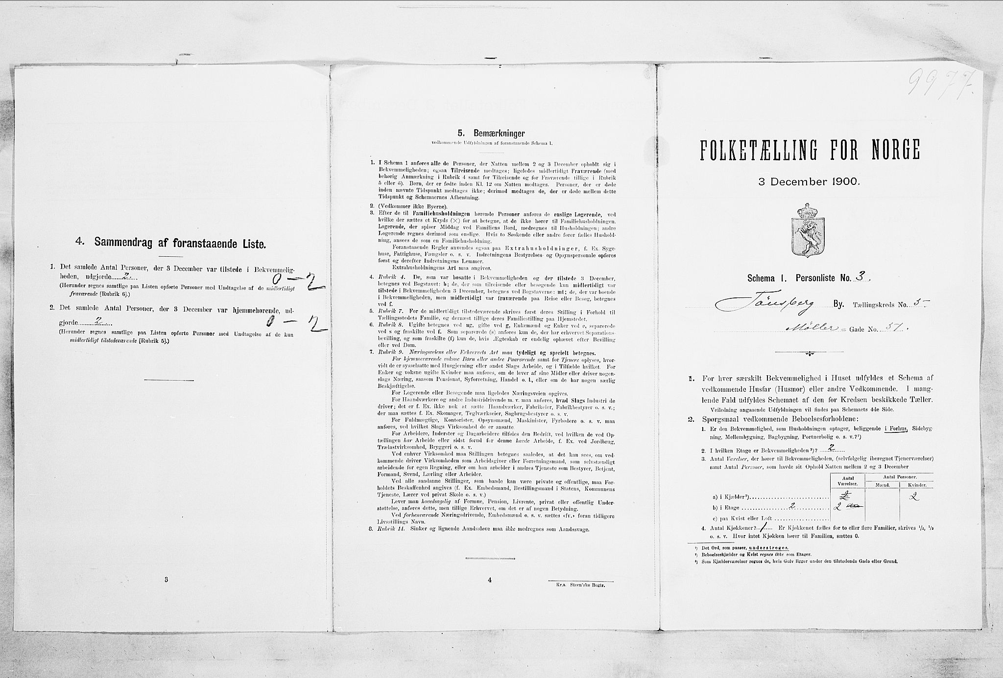 RA, 1900 census for Tønsberg, 1900, p. 884