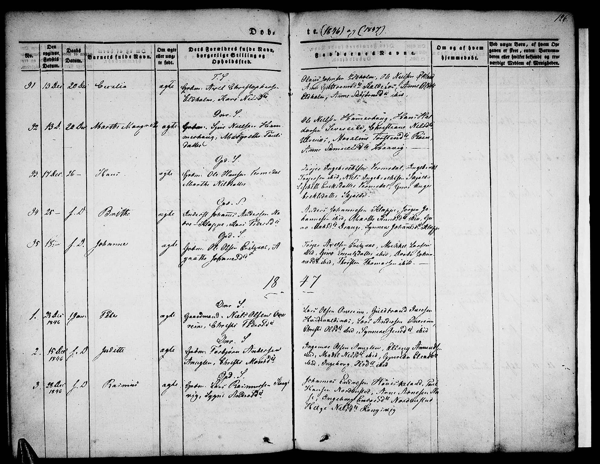 Tysnes sokneprestembete, AV/SAB-A-78601/H/Haa: Parish register (official) no. A 9, 1837-1848, p. 126