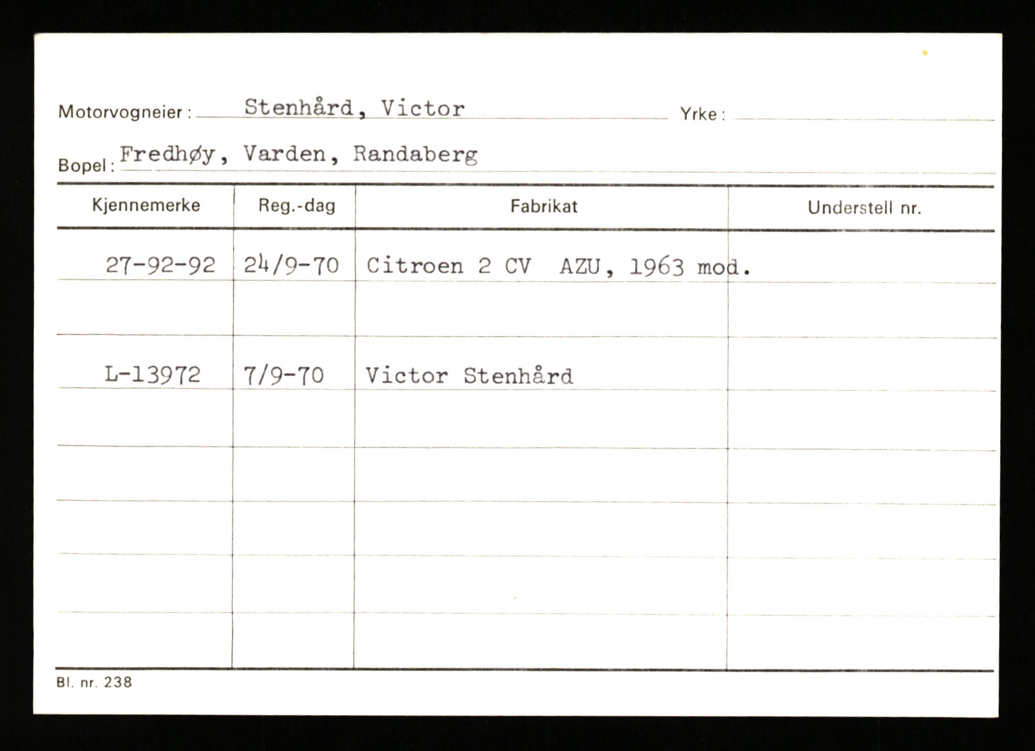 Stavanger trafikkstasjon, SAST/A-101942/0/G/L0011: Registreringsnummer: 240000 - 363477, 1930-1971, p. 1129