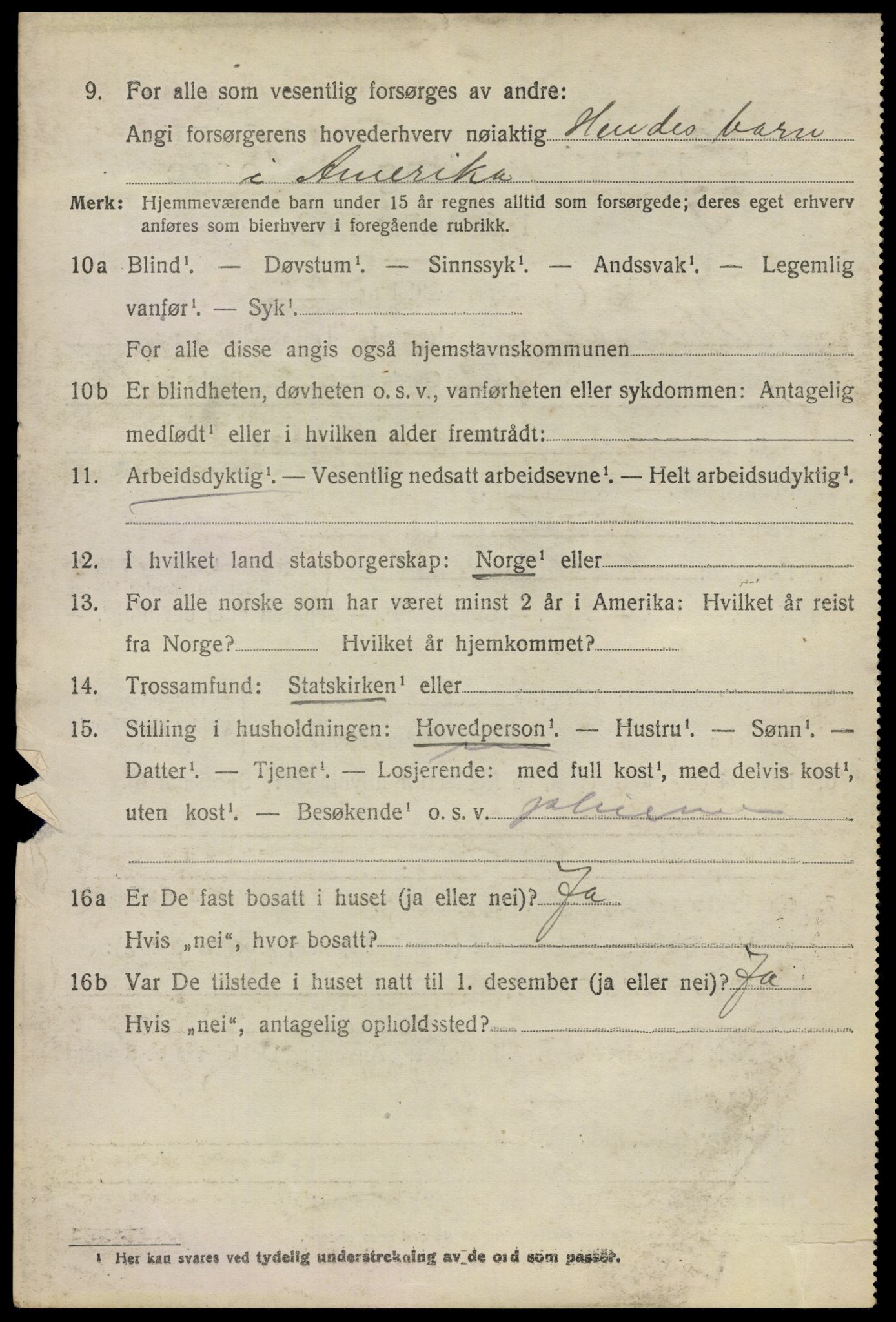 SAO, 1920 census for Ullensaker, 1920, p. 4662