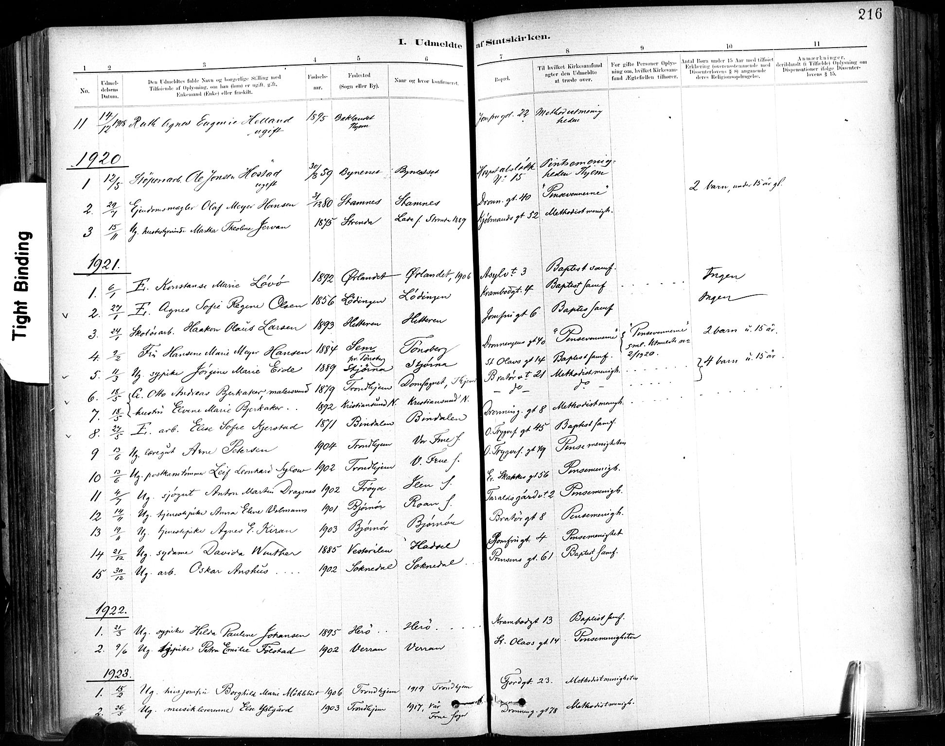 Ministerialprotokoller, klokkerbøker og fødselsregistre - Sør-Trøndelag, SAT/A-1456/602/L0120: Parish register (official) no. 602A18, 1880-1913, p. 216