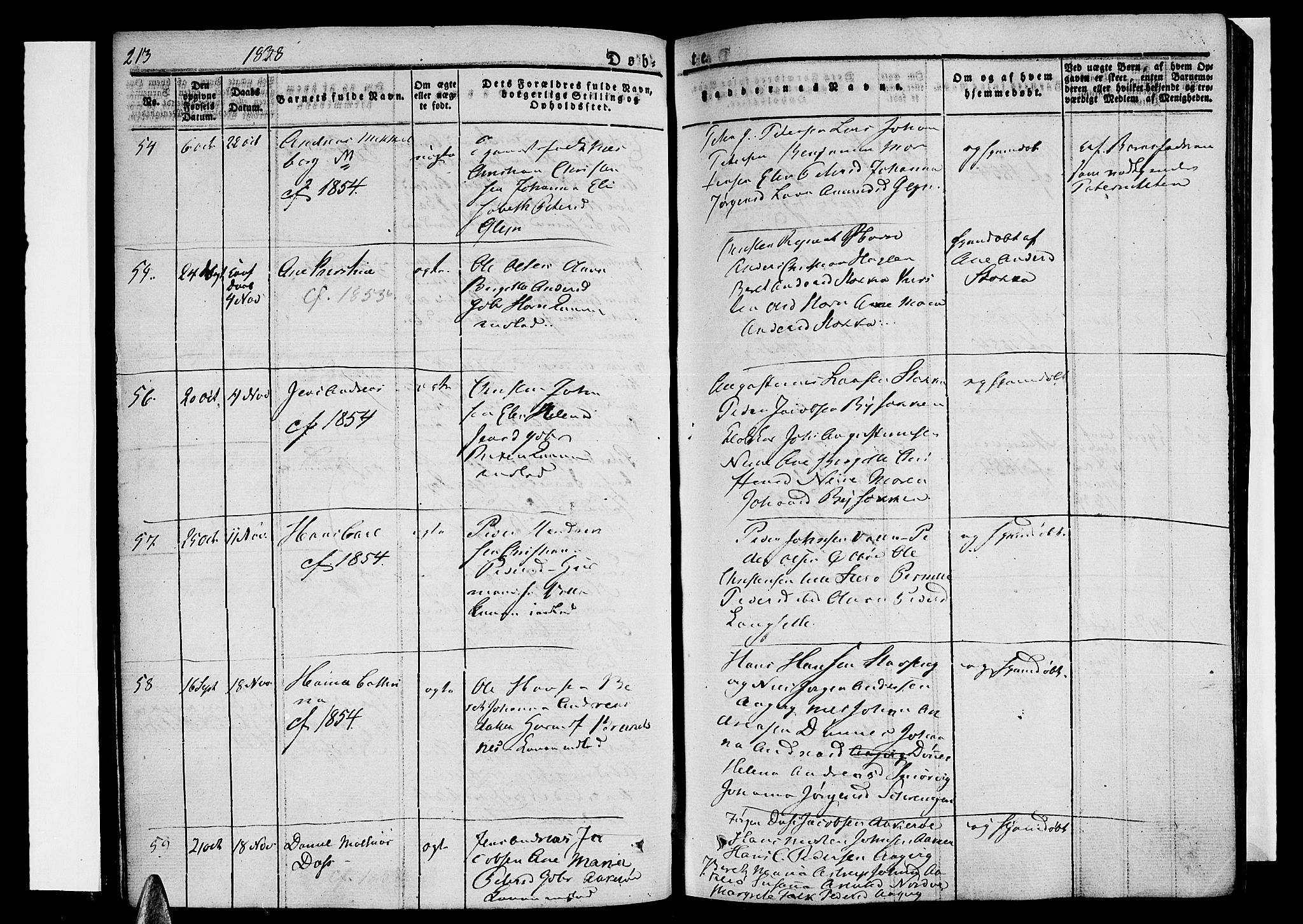 Ministerialprotokoller, klokkerbøker og fødselsregistre - Nordland, AV/SAT-A-1459/838/L0548: Parish register (official) no. 838A06, 1829-1839, p. 213-214