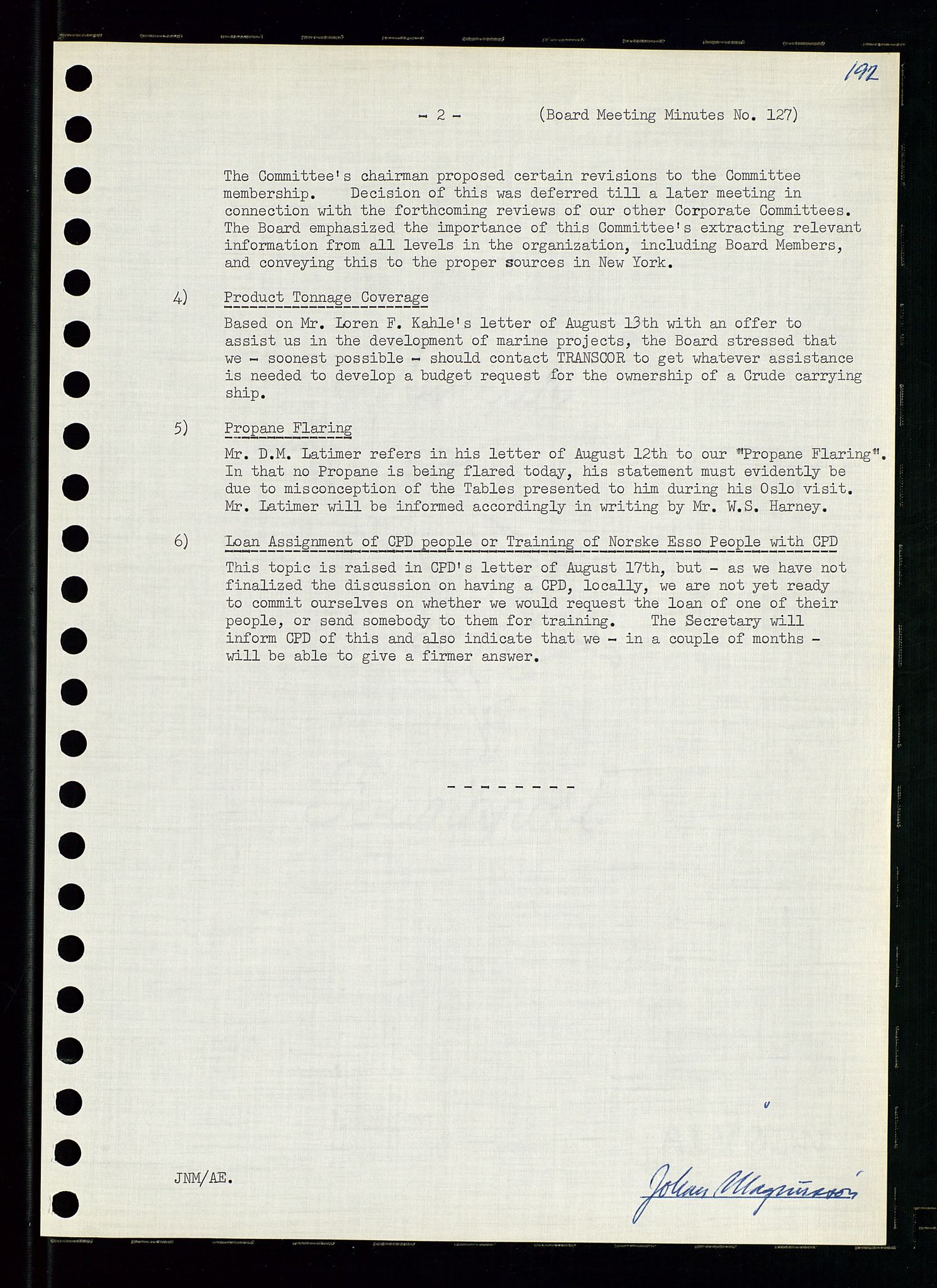 Pa 0982 - Esso Norge A/S, AV/SAST-A-100448/A/Aa/L0001/0004: Den administrerende direksjon Board minutes (styrereferater) / Den administrerende direksjon Board minutes (styrereferater), 1963-1964, p. 71