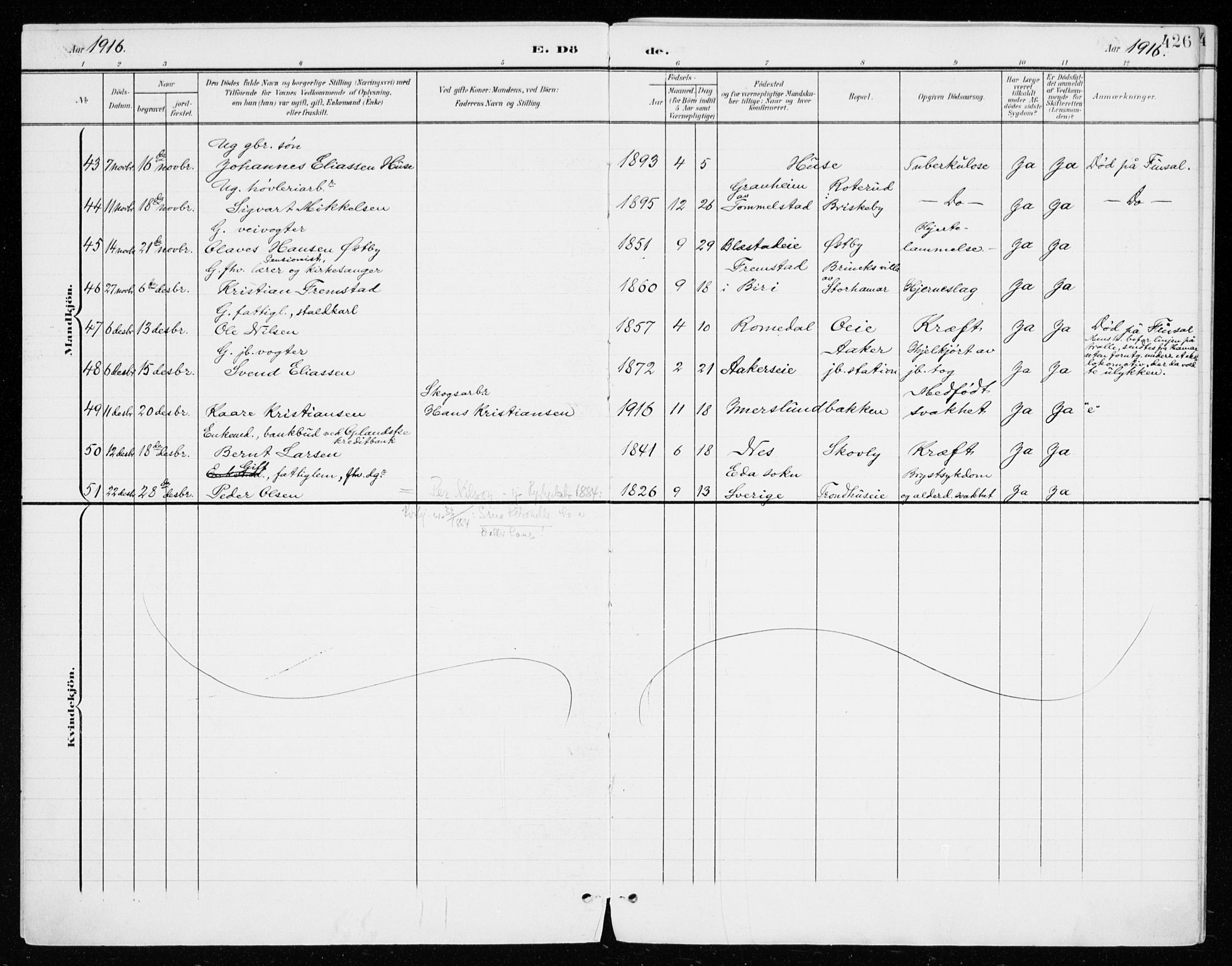 Vang prestekontor, Hedmark, AV/SAH-PREST-008/H/Ha/Haa/L0021: Parish register (official) no. 21, 1902-1917, p. 426