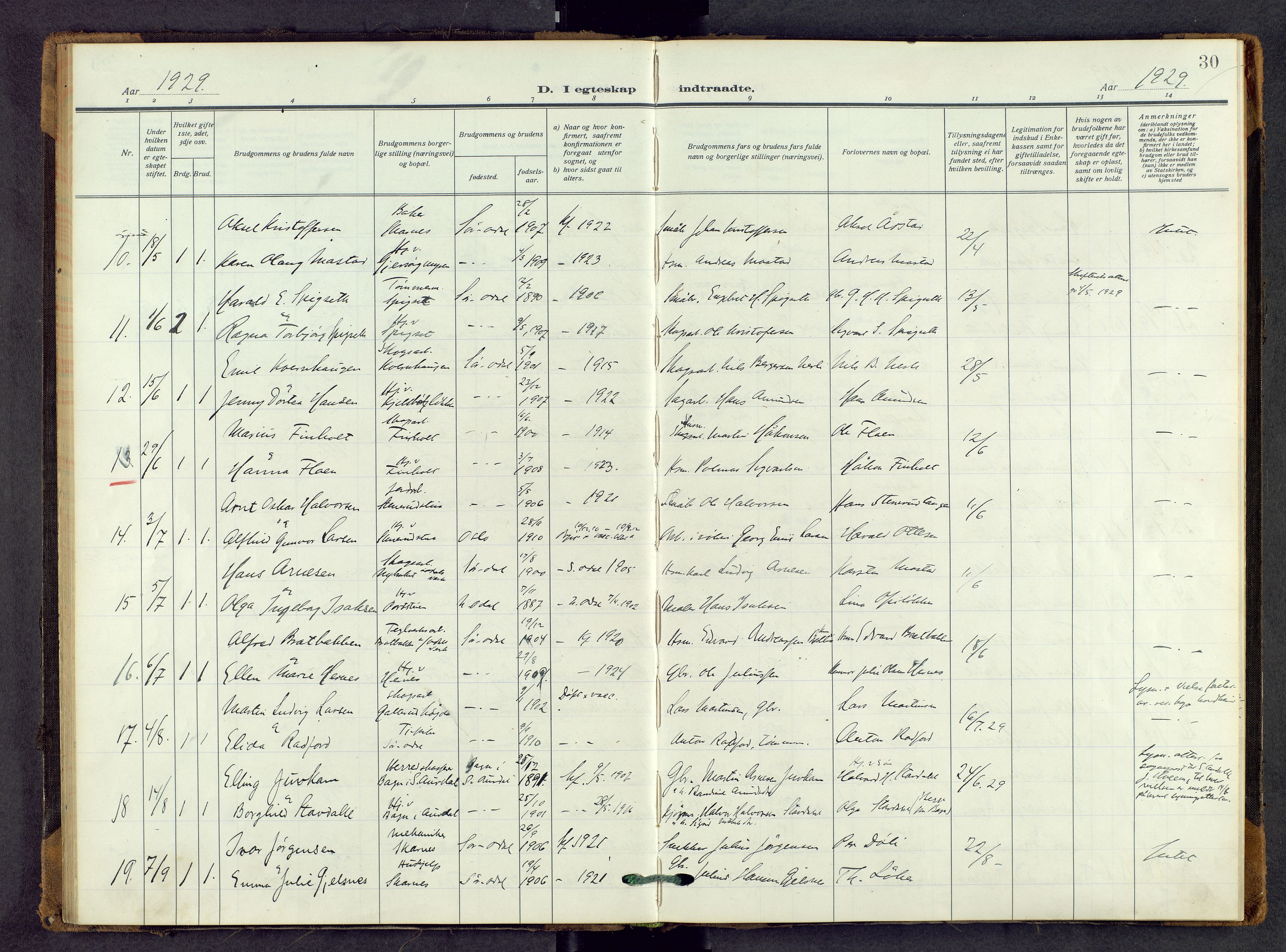 Sør-Odal prestekontor, AV/SAH-PREST-030/H/Ha/Haa/L0011: Parish register (official) no. 11, 1922-1945, p. 30