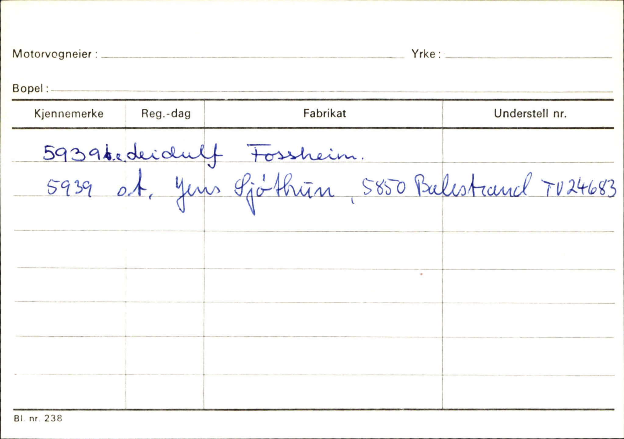 Statens vegvesen, Sogn og Fjordane vegkontor, AV/SAB-A-5301/4/F/L0132: Eigarregister Askvoll A-Å. Balestrand A-Å, 1945-1975, p. 1567