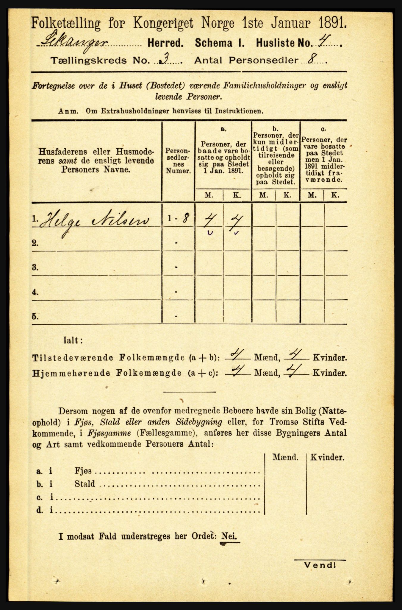 RA, 1891 census for 1419 Leikanger, 1891, p. 319