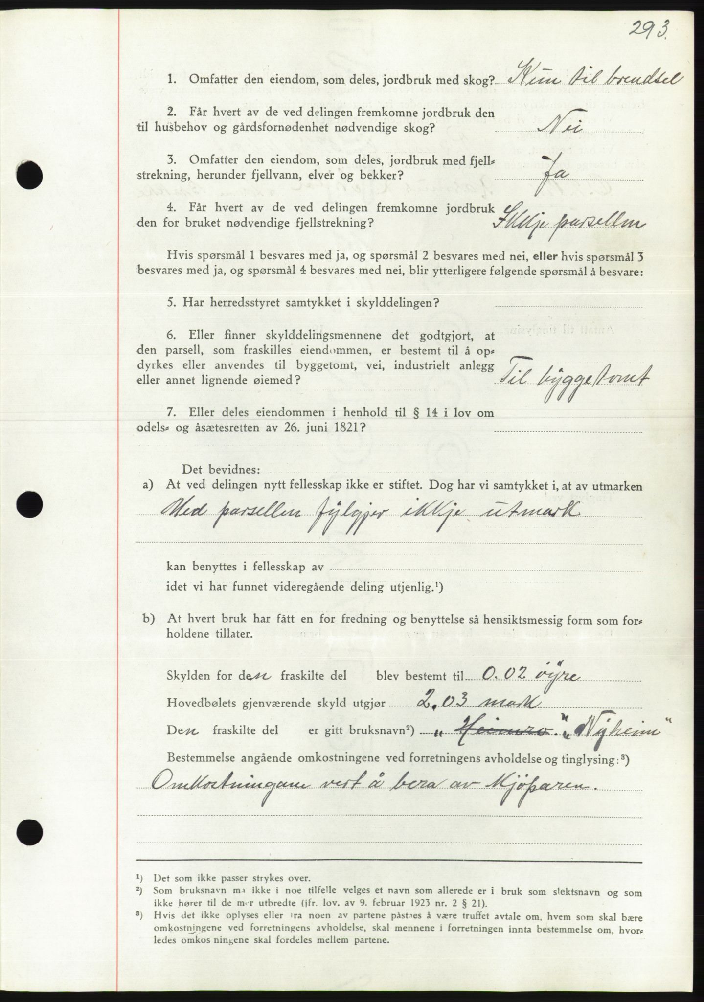Søre Sunnmøre sorenskriveri, AV/SAT-A-4122/1/2/2C/L0070: Mortgage book no. 64, 1940-1941, Diary no: : 883/1940