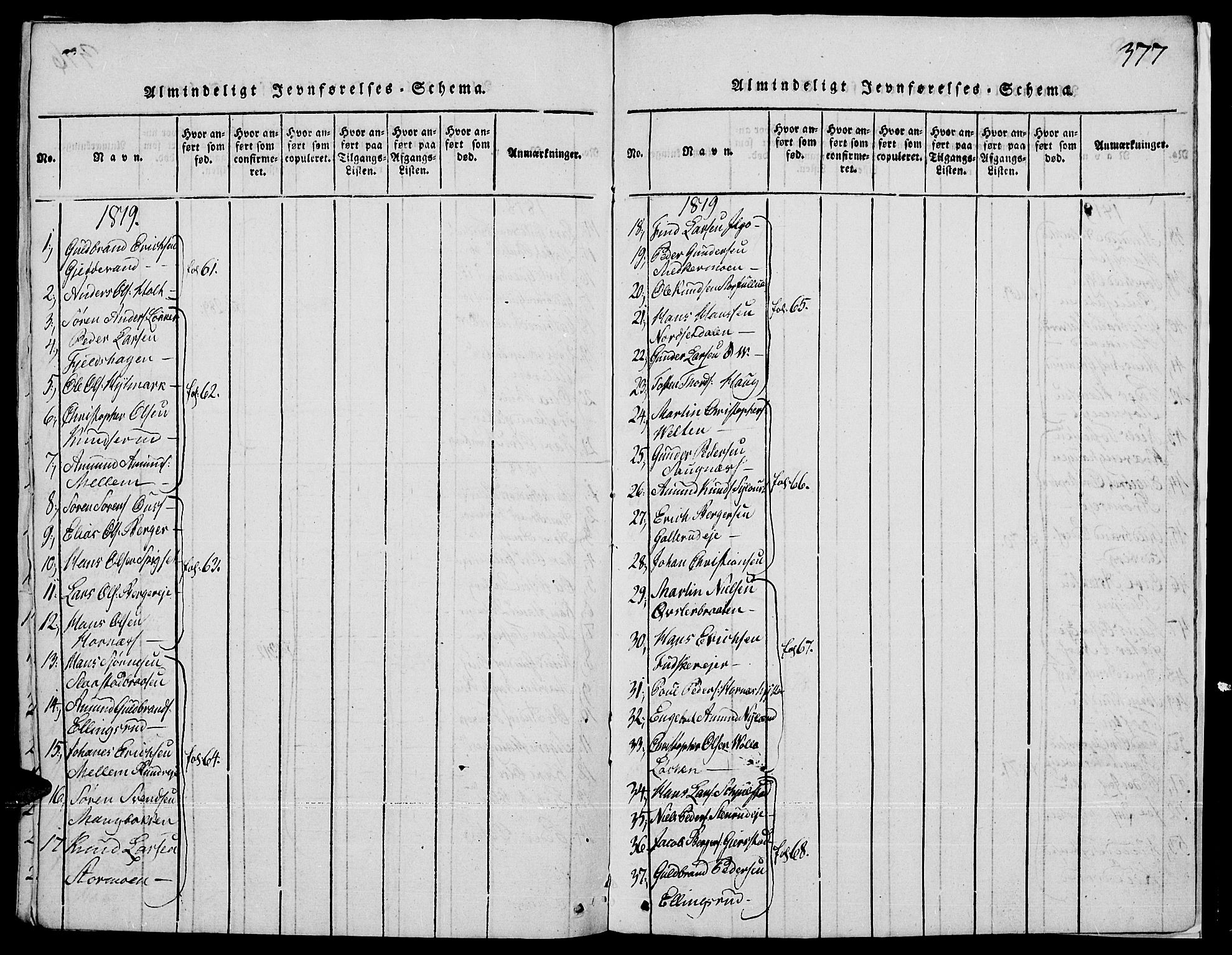 Strøm-Odalen prestekontor, AV/SAH-PREST-028/H/Ha/Haa/L0006: Parish register (official) no. 6, 1814-1850, p. 377