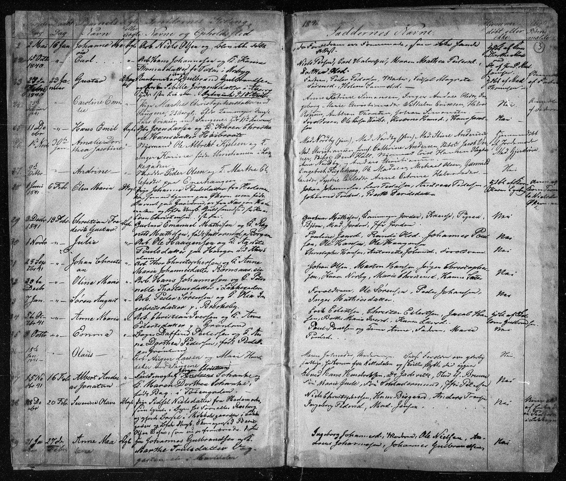 Aker prestekontor kirkebøker, SAO/A-10861/F/L0019: Parish register (official) no. 19, 1842-1852, p. 3