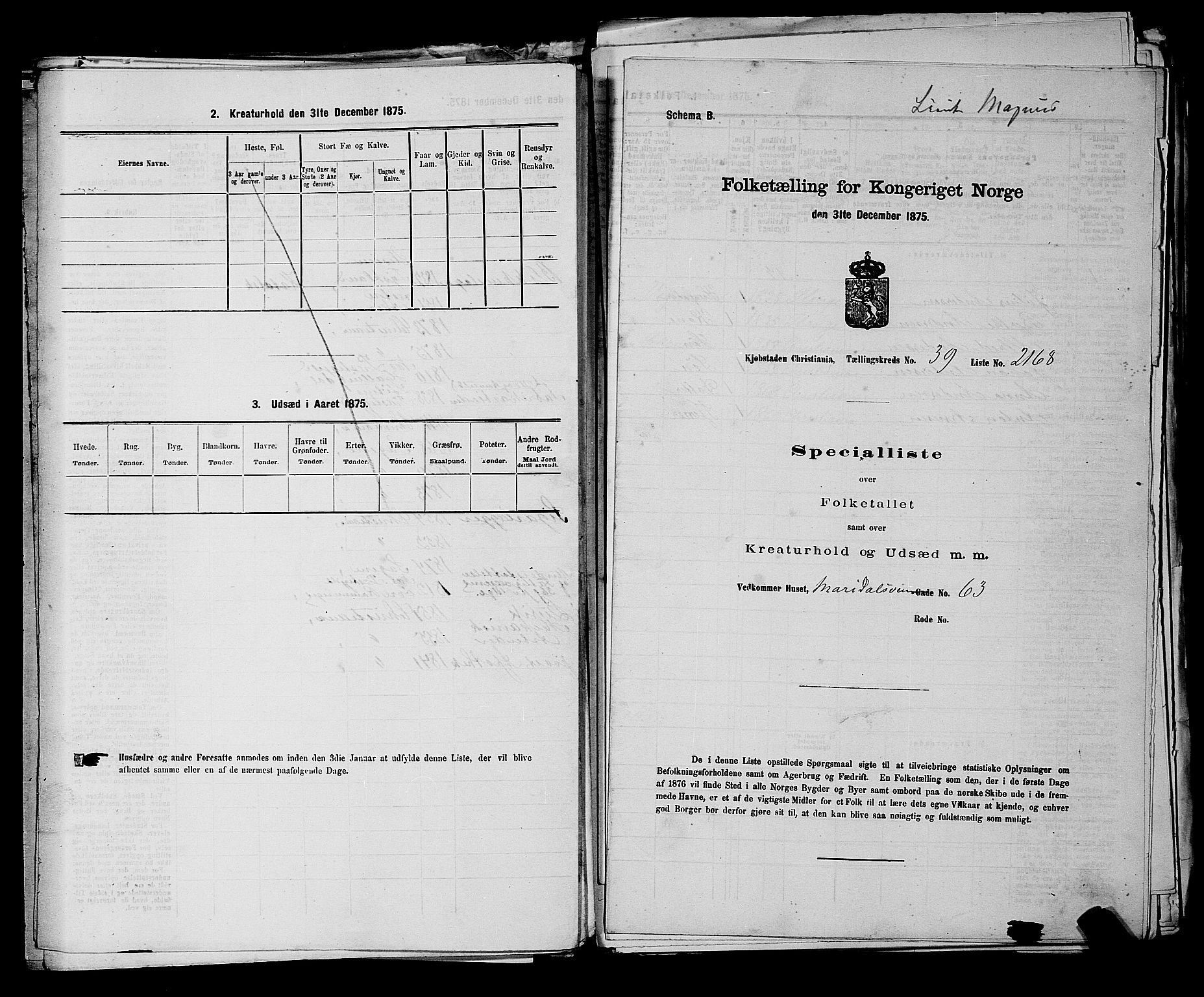 RA, 1875 census for 0301 Kristiania, 1875, p. 6179