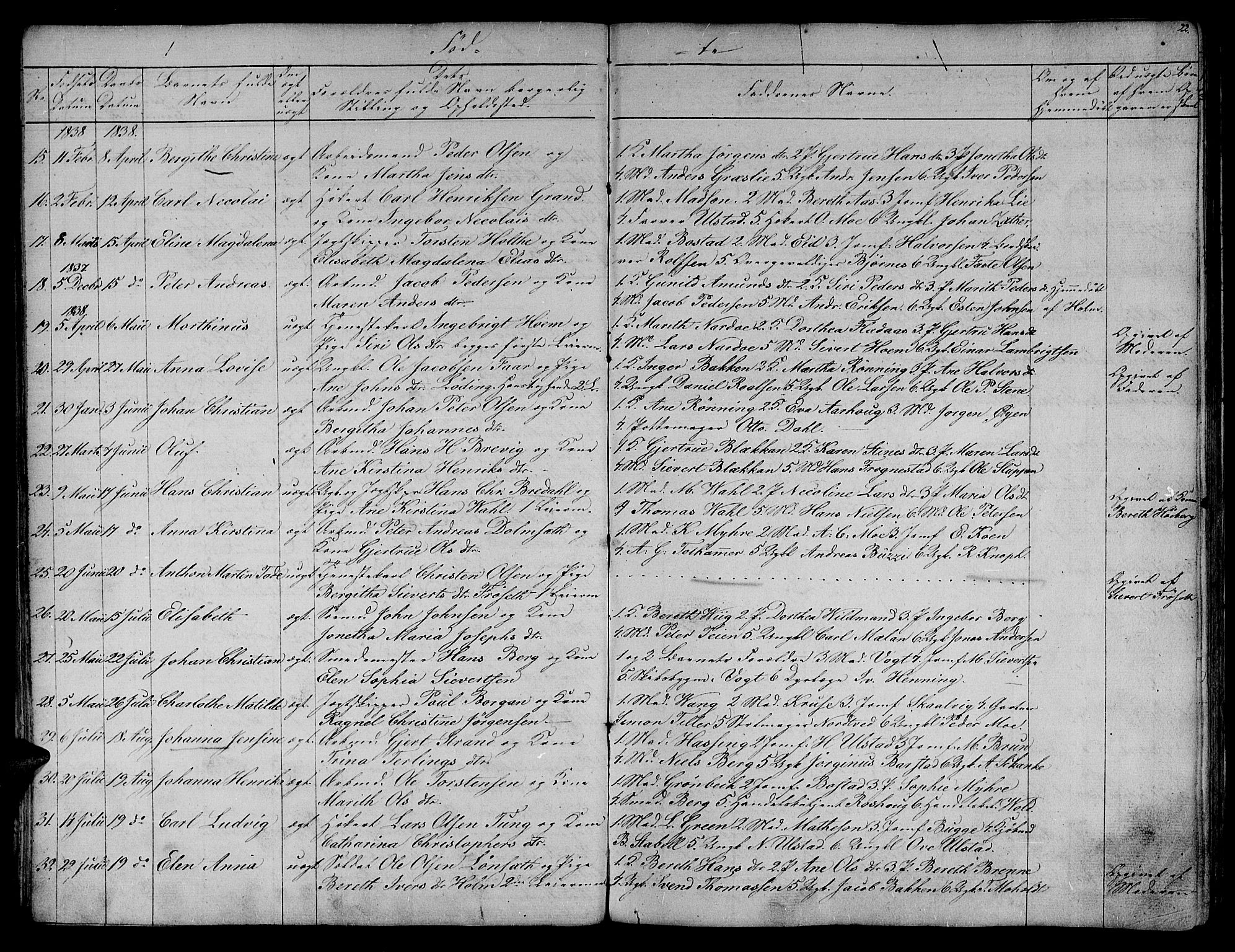 Ministerialprotokoller, klokkerbøker og fødselsregistre - Sør-Trøndelag, SAT/A-1456/604/L0182: Parish register (official) no. 604A03, 1818-1850, p. 22