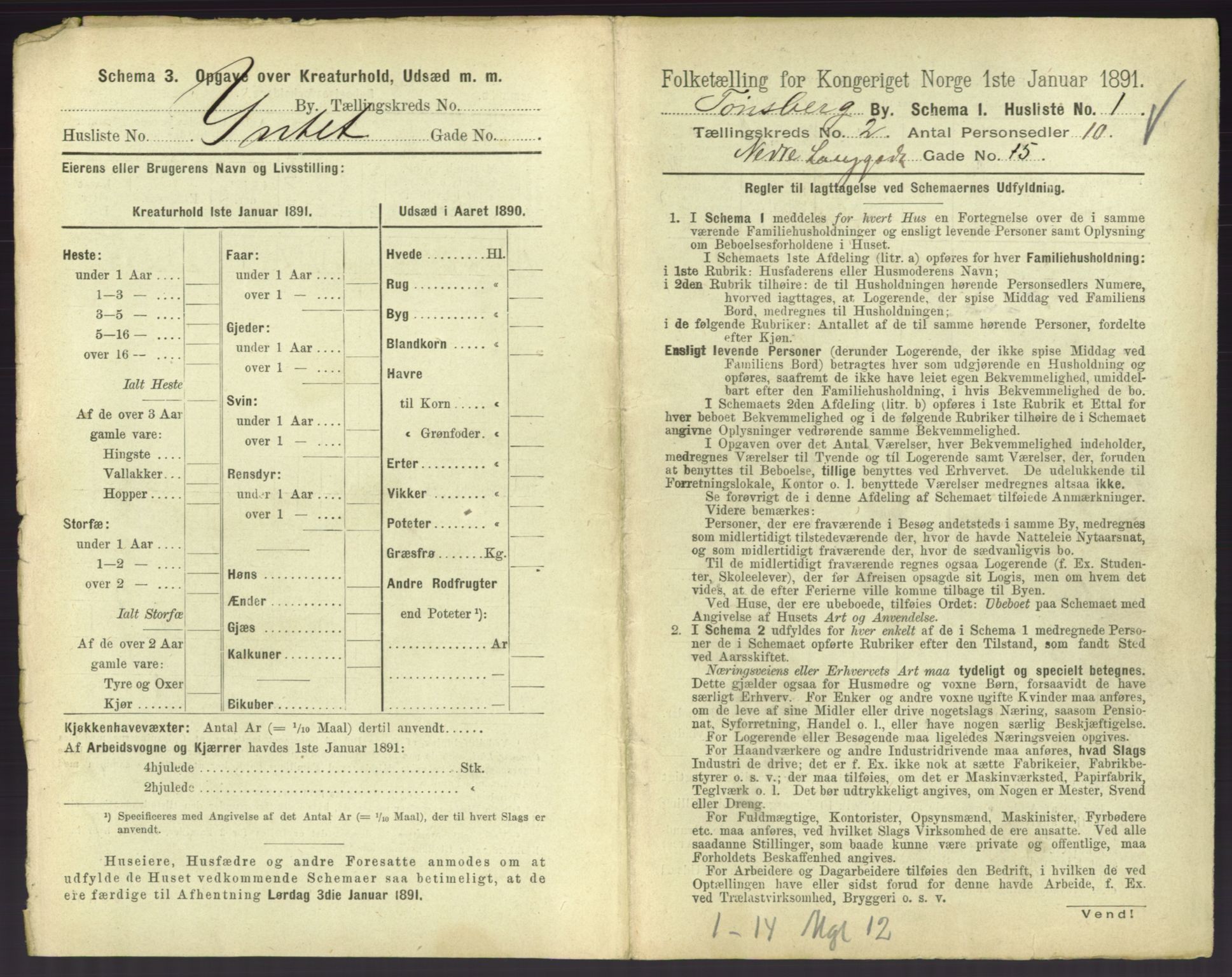 RA, 1891 census for 0705 Tønsberg, 1891, p. 120