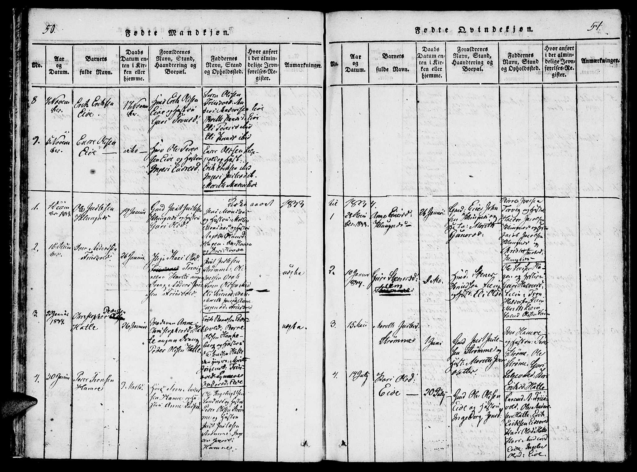 Ministerialprotokoller, klokkerbøker og fødselsregistre - Møre og Romsdal, SAT/A-1454/542/L0551: Parish register (official) no. 542A01, 1818-1853, p. 50-51