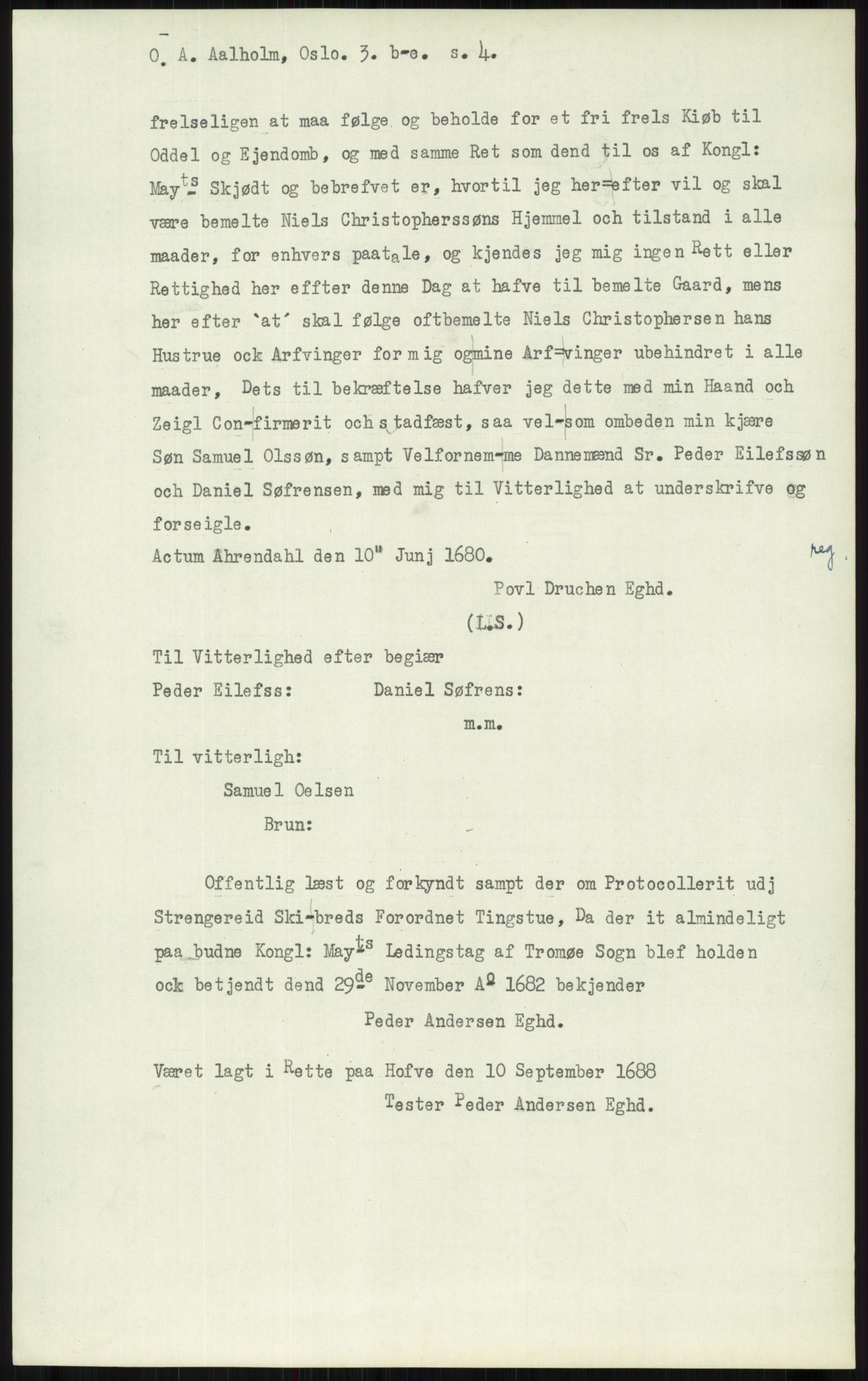 Samlinger til kildeutgivelse, Diplomavskriftsamlingen, AV/RA-EA-4053/H/Ha, p. 62