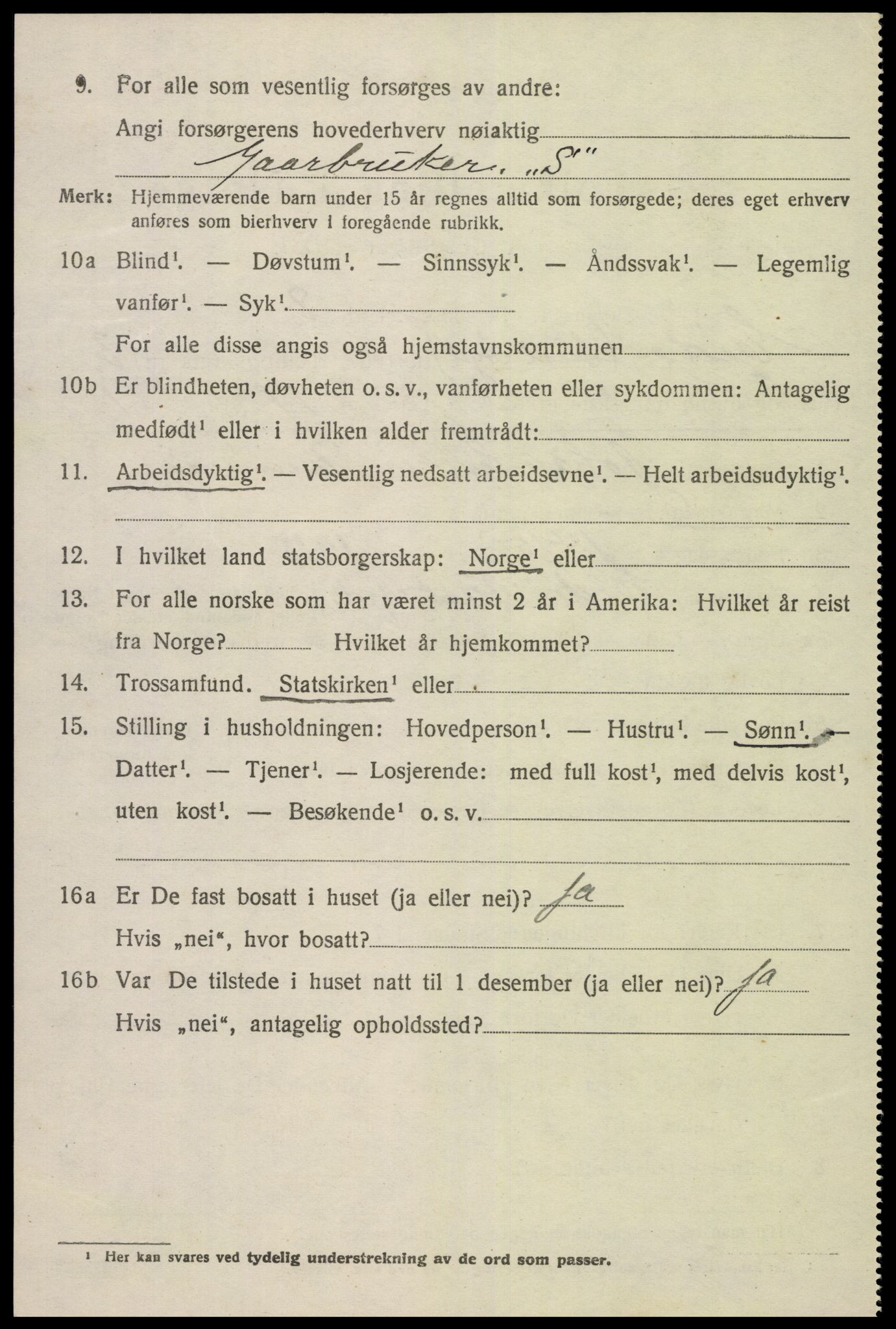 SAK, 1920 census for Eide, 1920, p. 1151