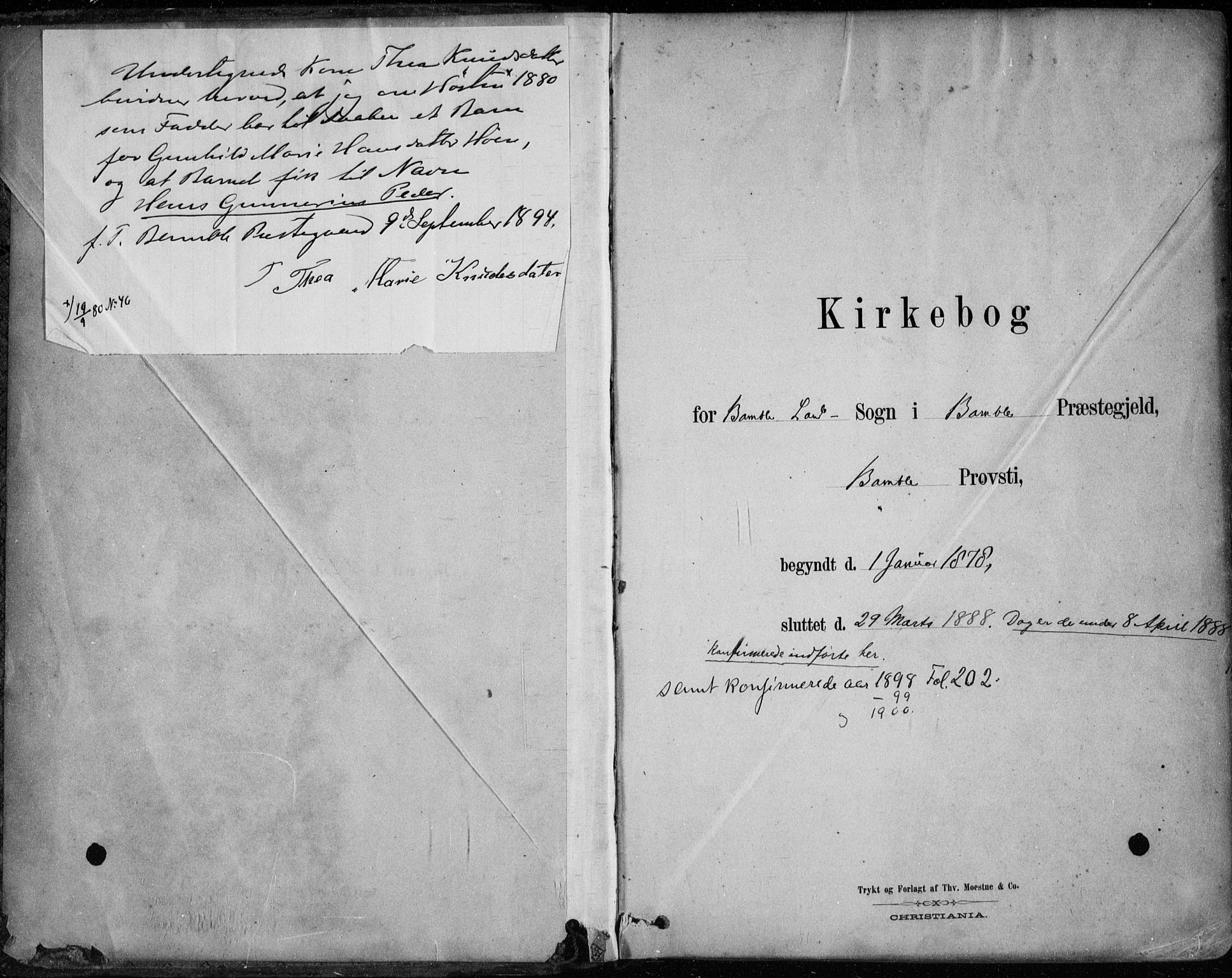 Bamble kirkebøker, AV/SAKO-A-253/F/Fa/L0007: Parish register (official) no. I 7, 1878-1888