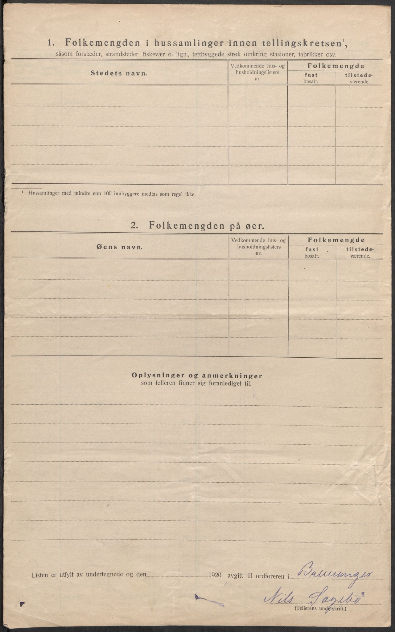 SAB, 1920 census for Bremanger, 1920, p. 47