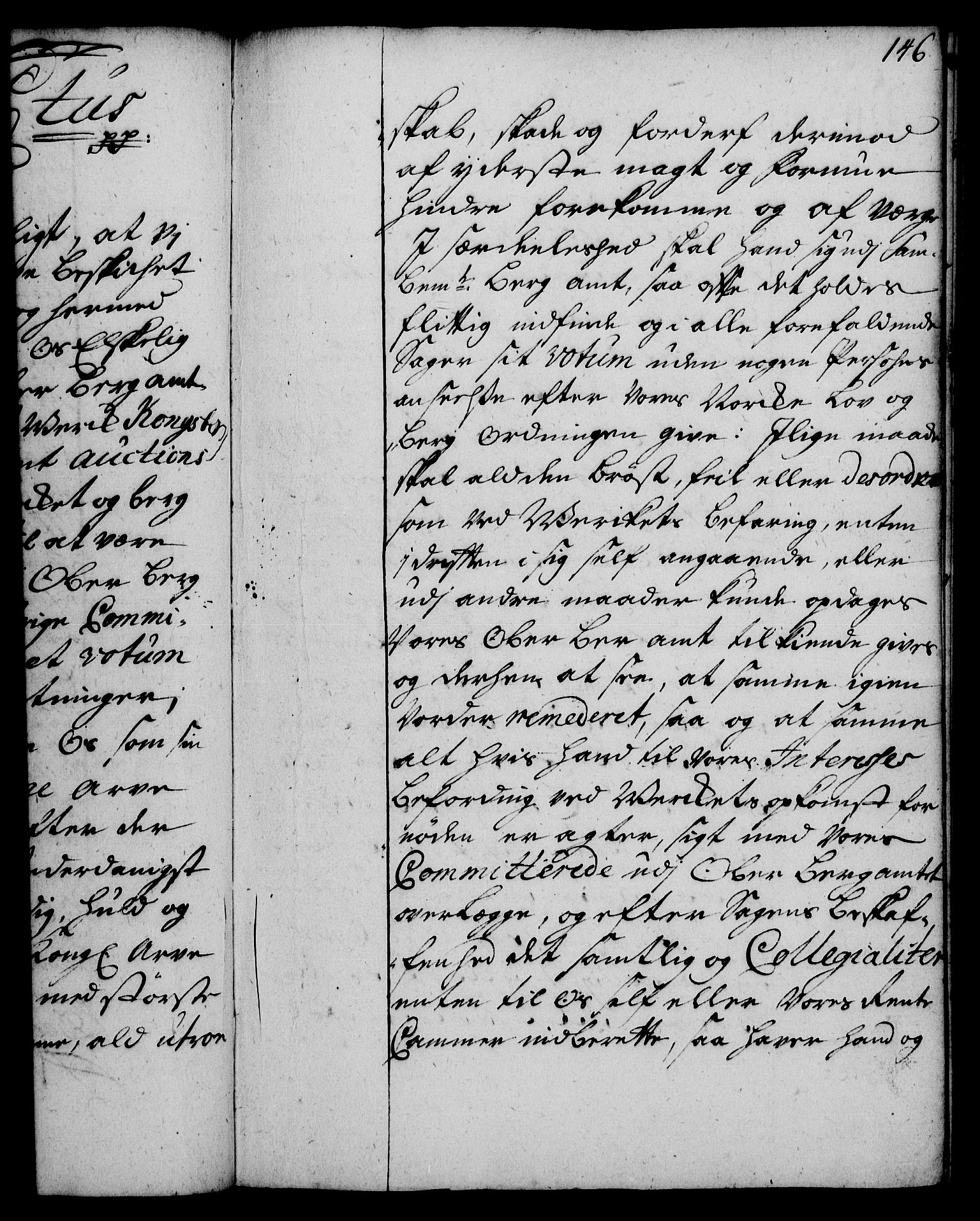 Rentekammeret, Kammerkanselliet, RA/EA-3111/G/Gg/Gge/L0002: Norsk bestallingsprotokoll med register (merket RK 53.26), 1730-1744, p. 146