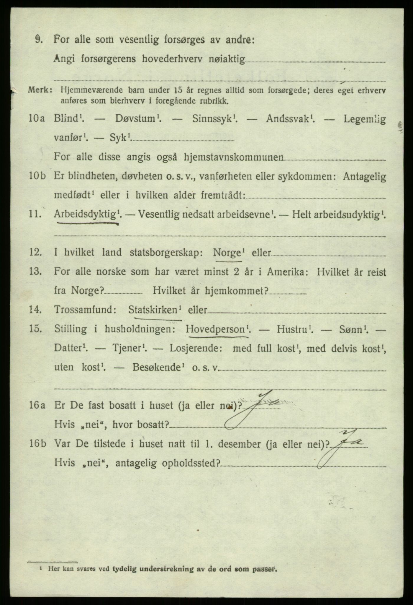 SAB, 1920 census for Strandvik, 1920, p. 3973