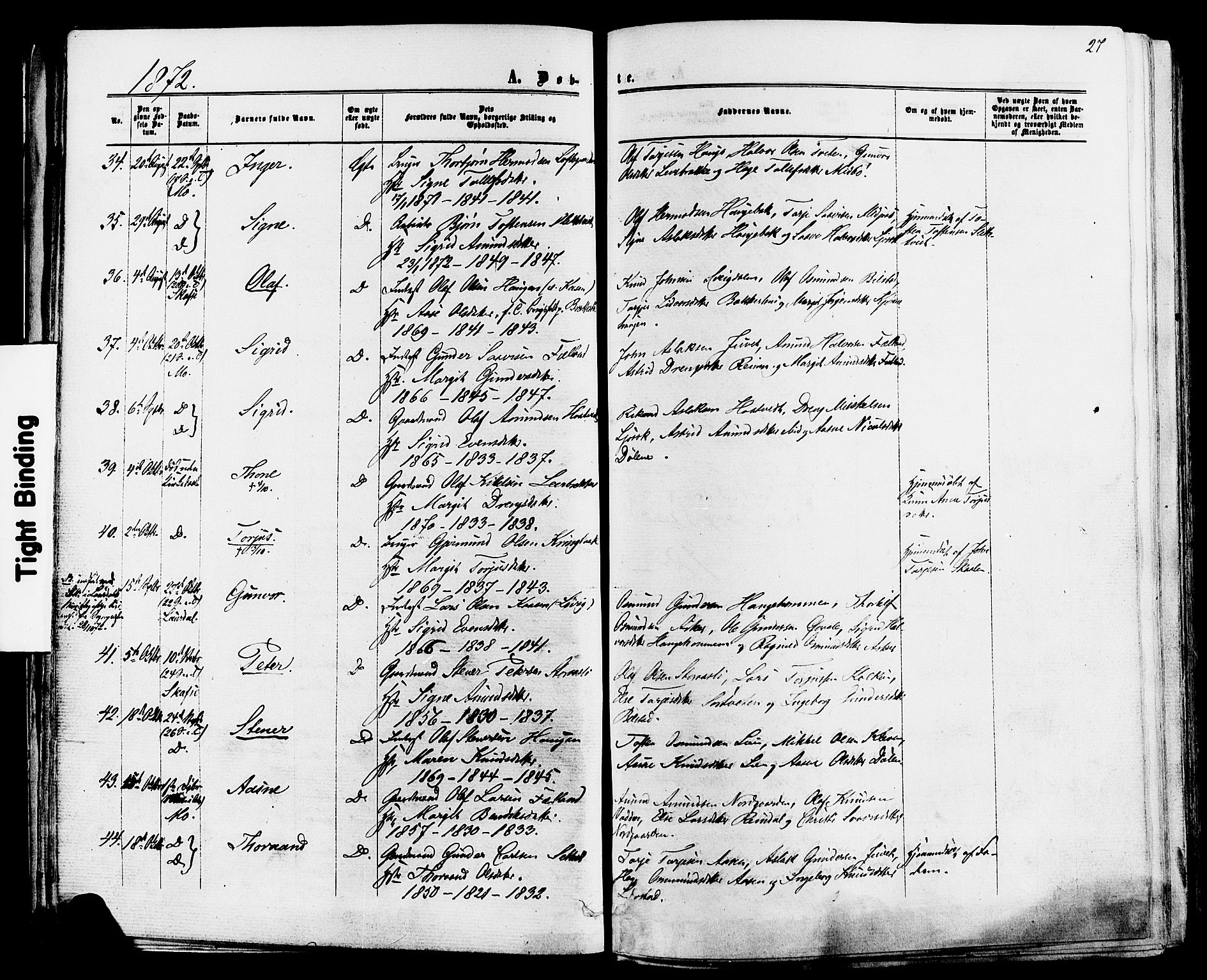 Mo kirkebøker, SAKO/A-286/F/Fa/L0006: Parish register (official) no. I 6, 1865-1885, p. 27