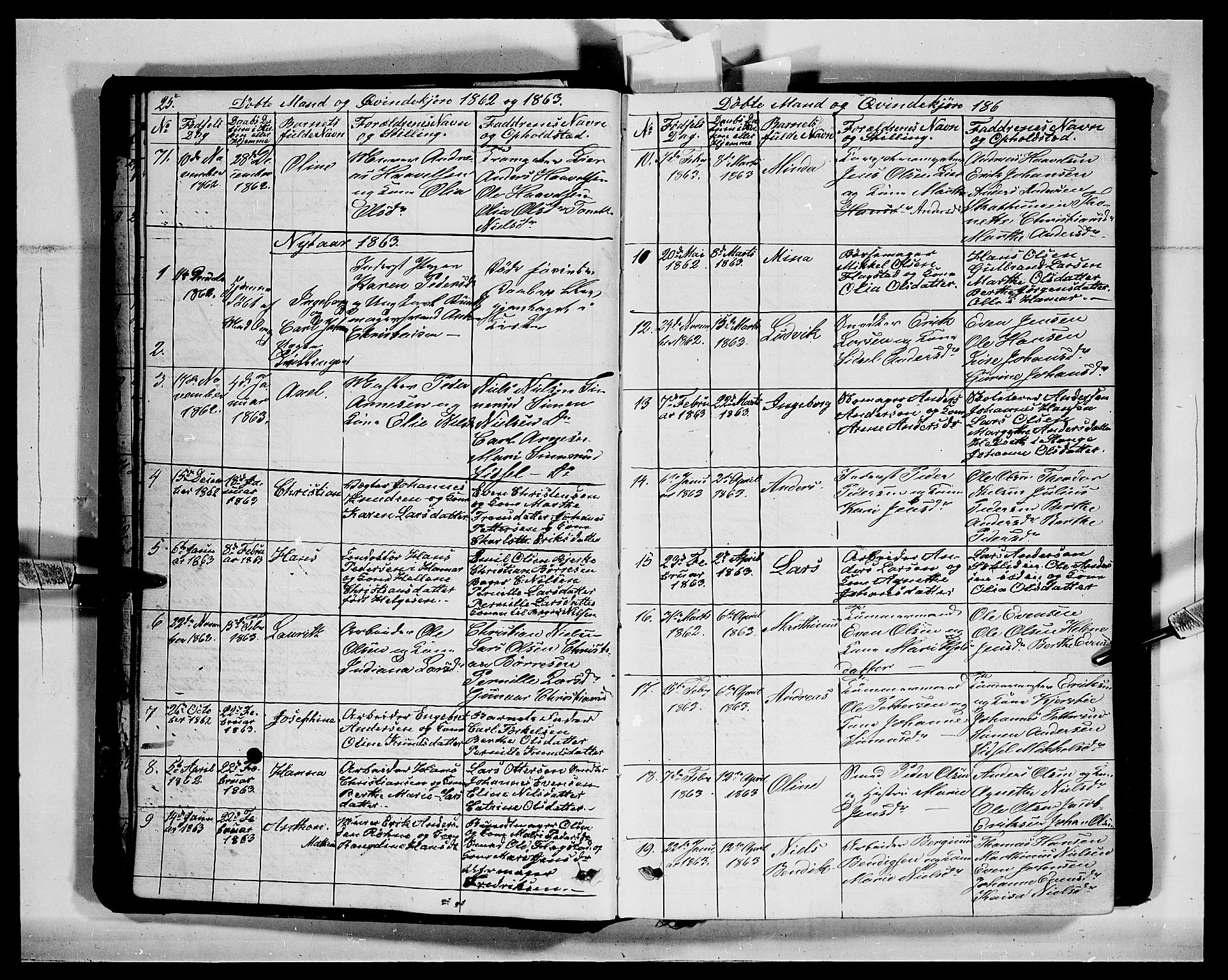 Vang prestekontor, Hedmark, SAH/PREST-008/H/Ha/Hab/L0011: Parish register (copy) no. 11, 1855-1878, p. 25