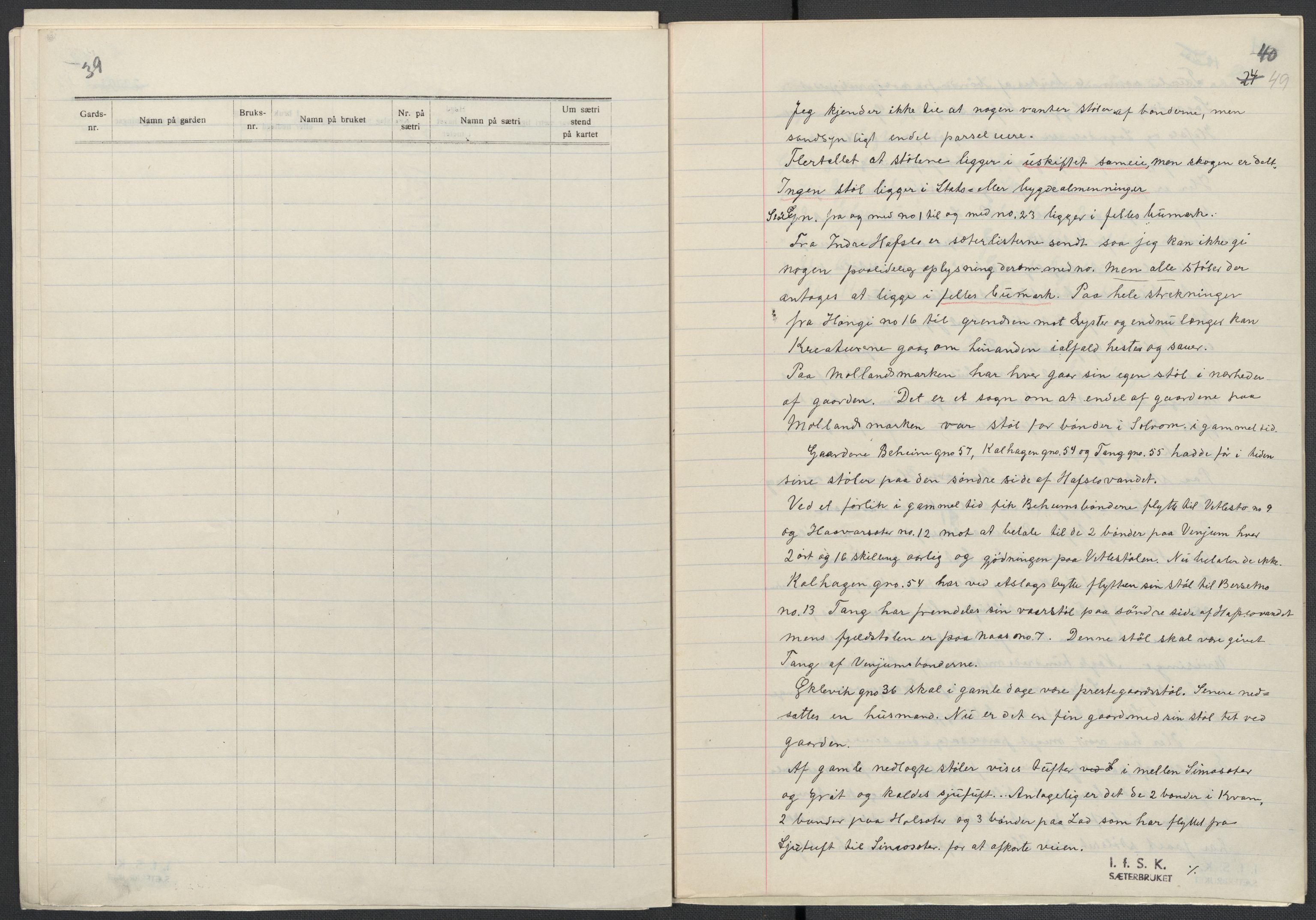 Instituttet for sammenlignende kulturforskning, AV/RA-PA-0424/F/Fc/L0011/0001: Eske B11: / Sogn og Fjordane (perm XXVIII), 1934-1935, p. 49