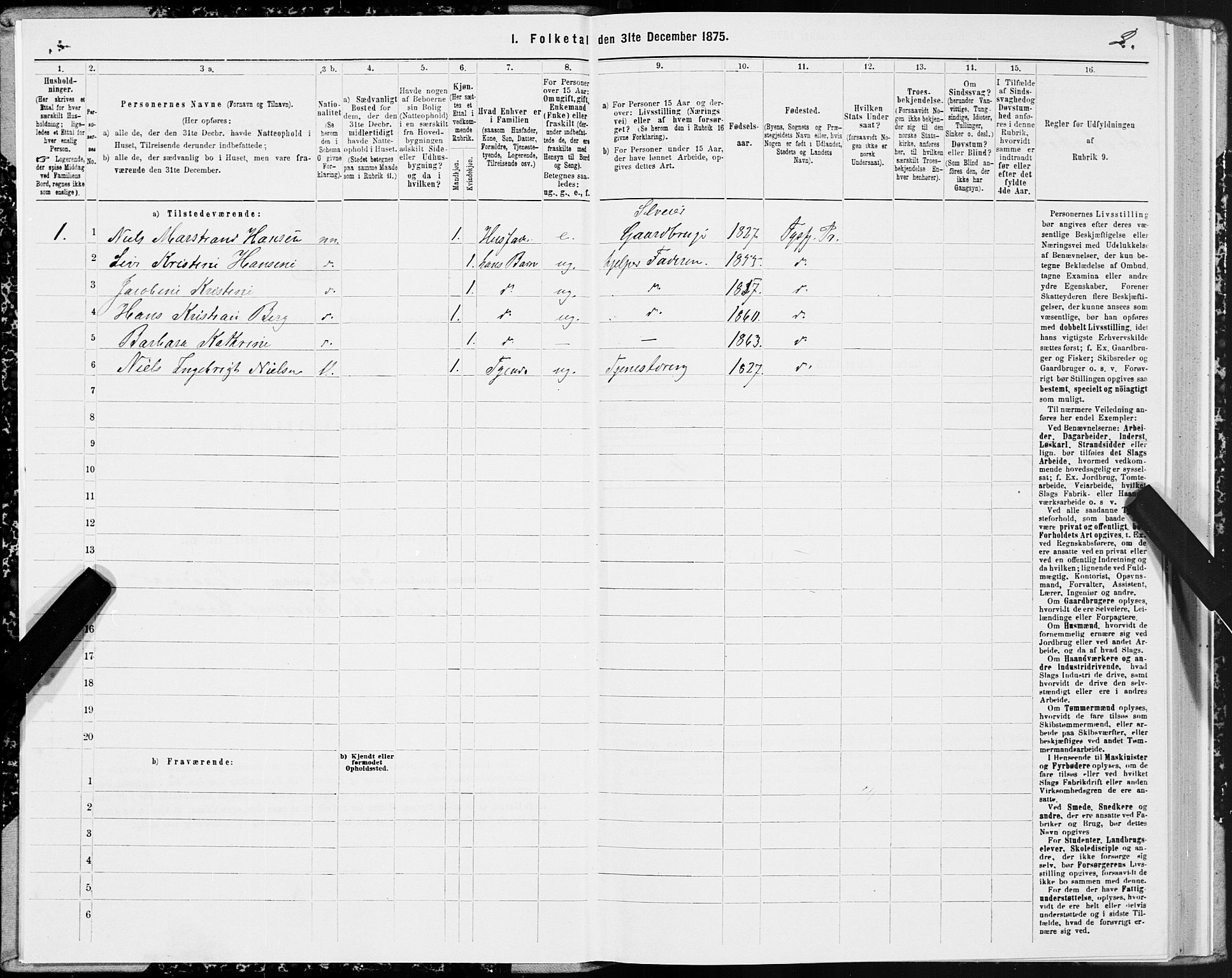 SAT, 1875 census for 1850P Tysfjord, 1875, p. 1002