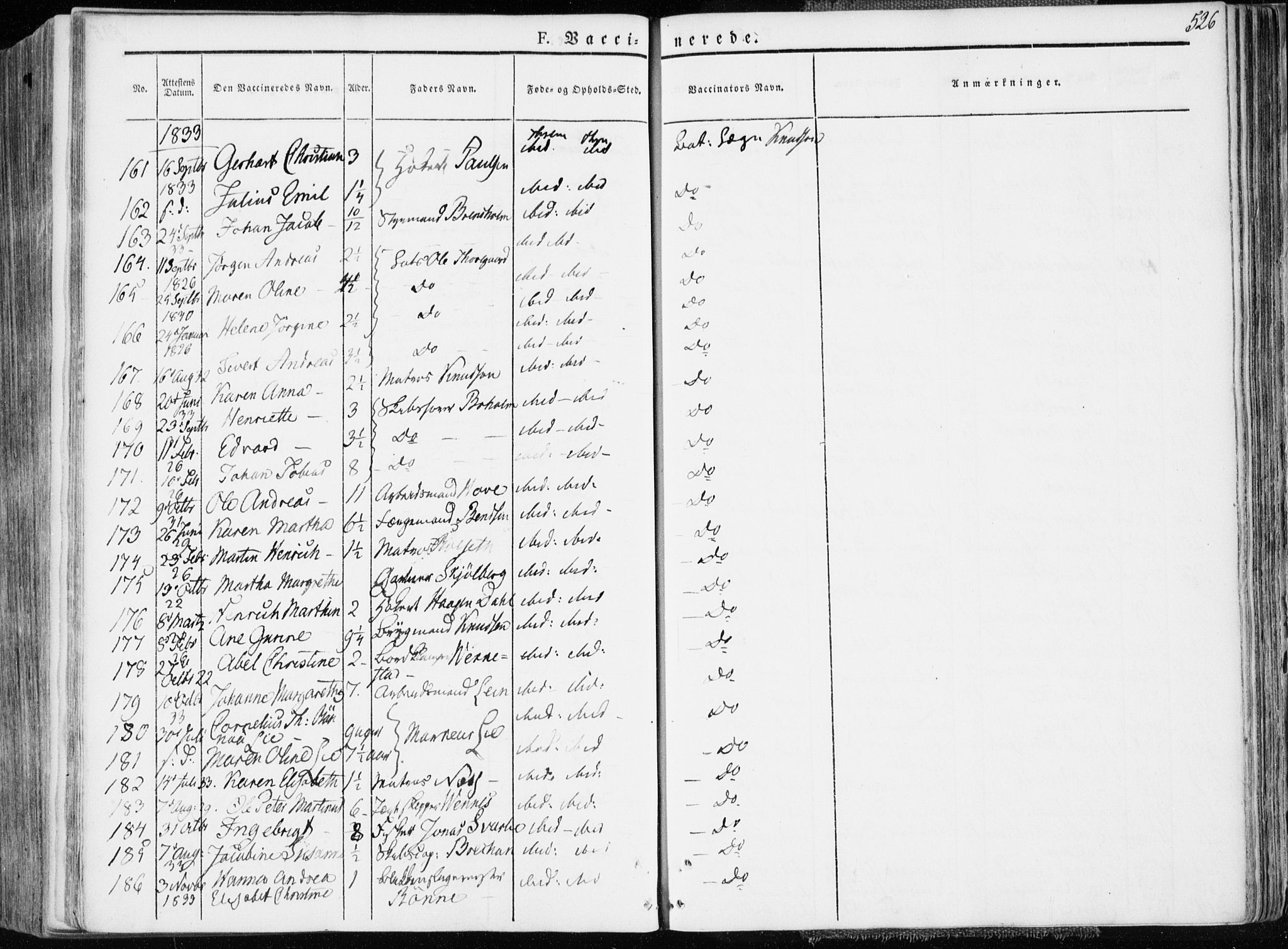 Ministerialprotokoller, klokkerbøker og fødselsregistre - Sør-Trøndelag, AV/SAT-A-1456/601/L0047: Parish register (official) no. 601A15, 1831-1839, p. 526