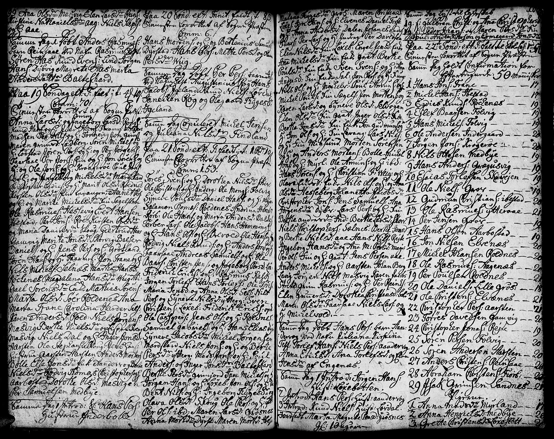 Ibestad sokneprestembete, AV/SATØ-S-0077/H/Ha/Hab/L0001klokker: Parish register (copy) no. 1, 1776-1808, p. 99-100