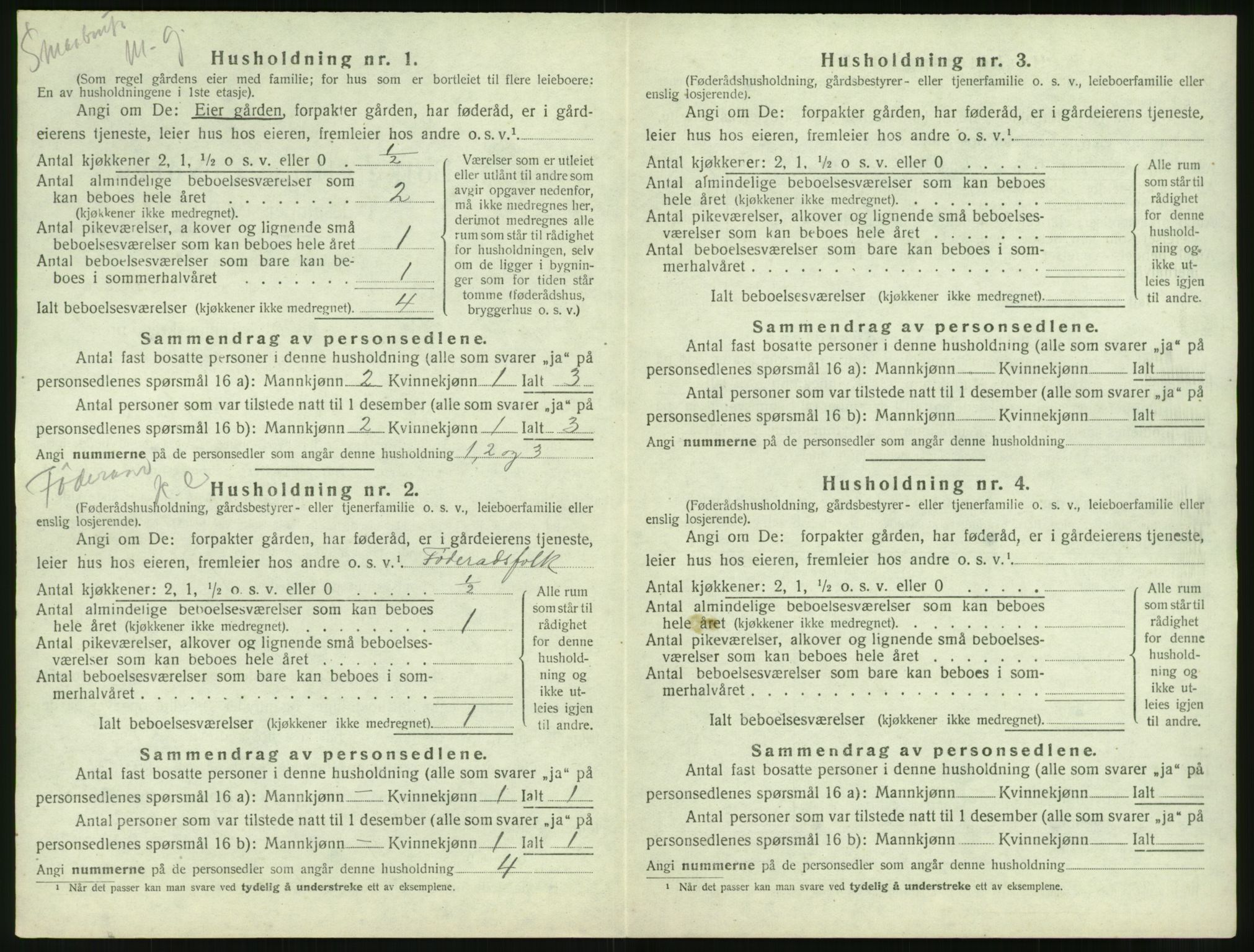 SAT, 1920 census for Borgund, 1920, p. 115